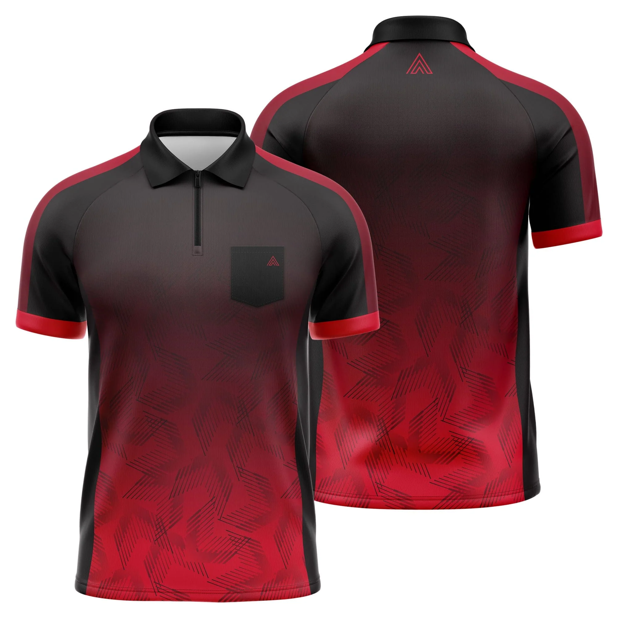 Arraz - Chevron - Black & Red - Dart Shirt -  Youth