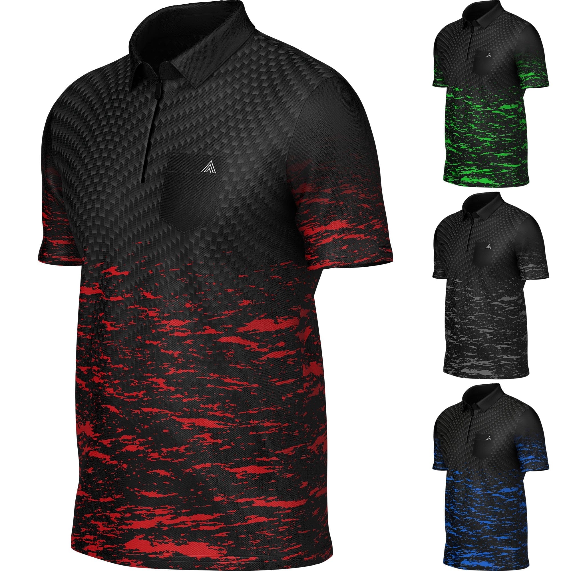 Arraz Lava Dart Shirt - with Pocket - Black & Blue - Image 11