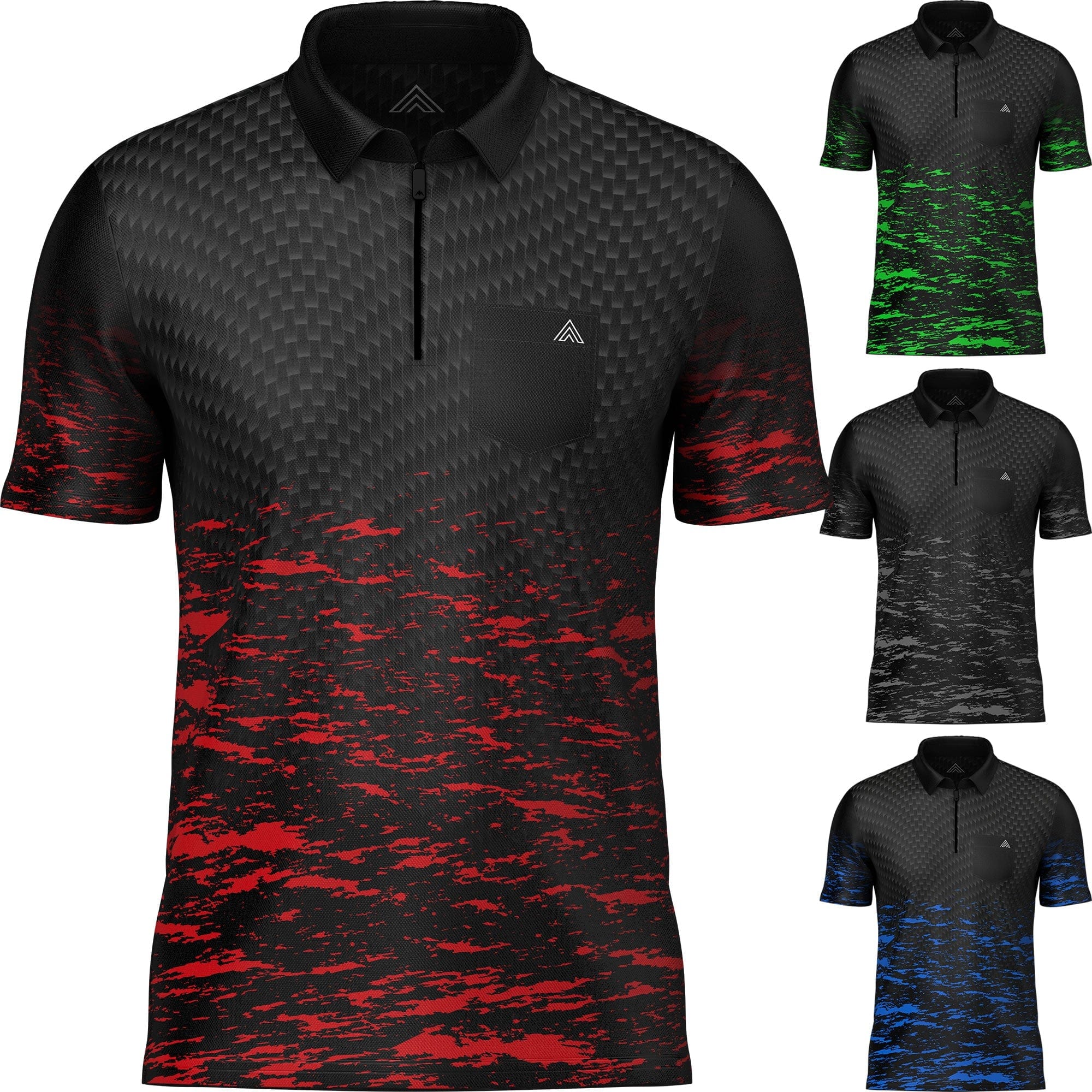 Arraz Lava Dart Shirt - with Pocket - Black & Grey - Image 10