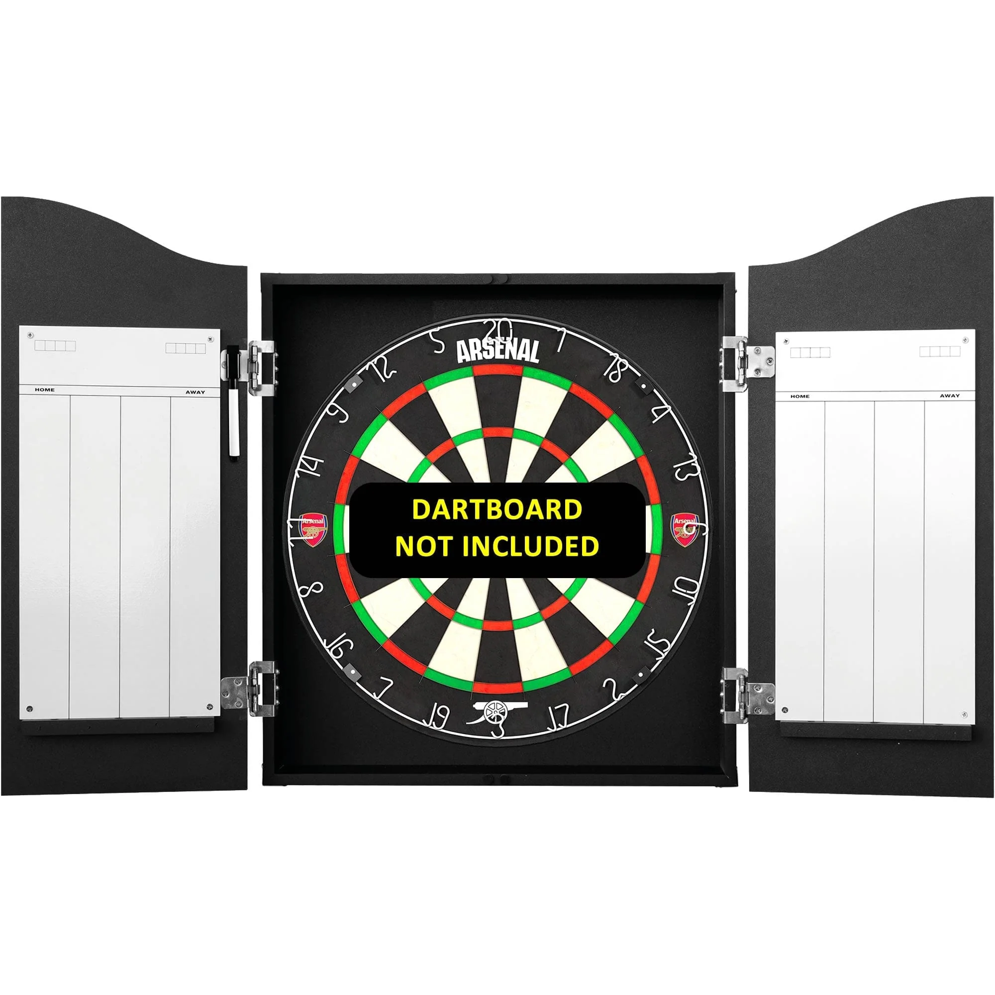 Arsenal FC Dartboard Cabinet - Official Licensed - The Gunners - C3 - Black - Mono Crest - Image 4
