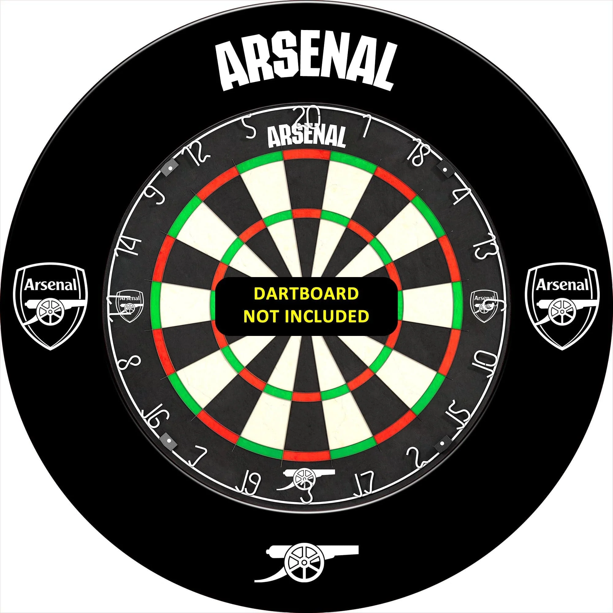 Arsenal FC Dartboard Surround - Official Licensed - The Gunners - S2 - Black - Mono Logo - Image 4