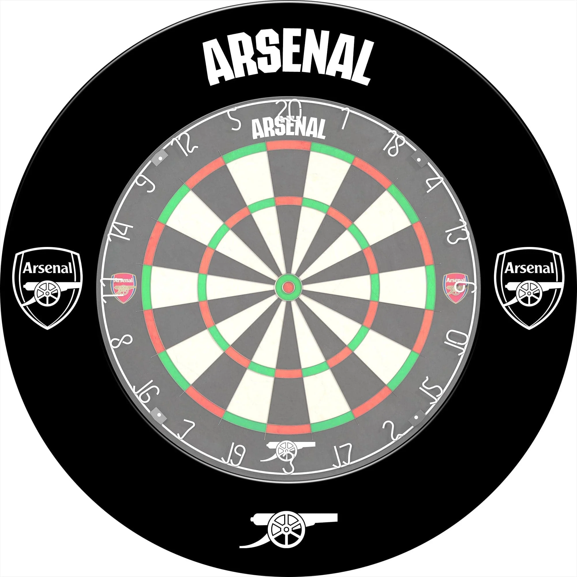 Arsenal FC Dartboard Surround - Official Licensed - The Gunners - S2 - Black - Mono Logo - Image 5