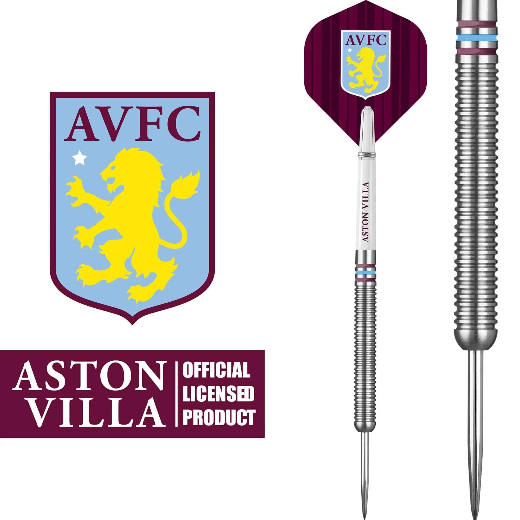 Aston Villa FC Darts - Steel Tip Tungsten - Official Licensed - AVFC - 24g - Image 2
