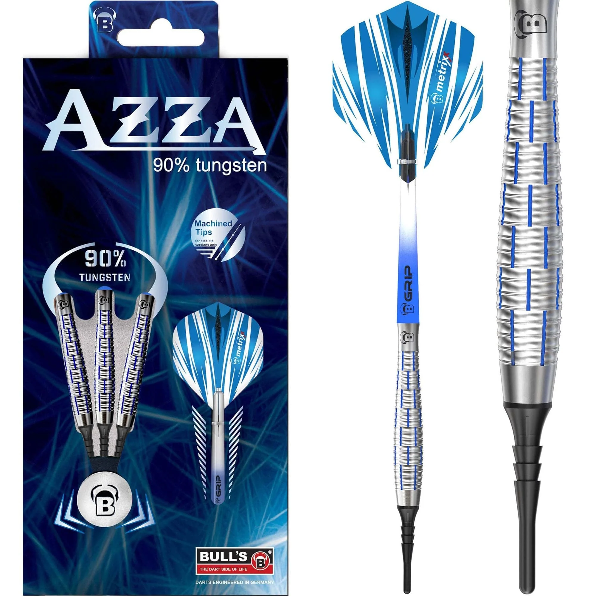 BULL'S Azza Darts - Soft Tip - Blue