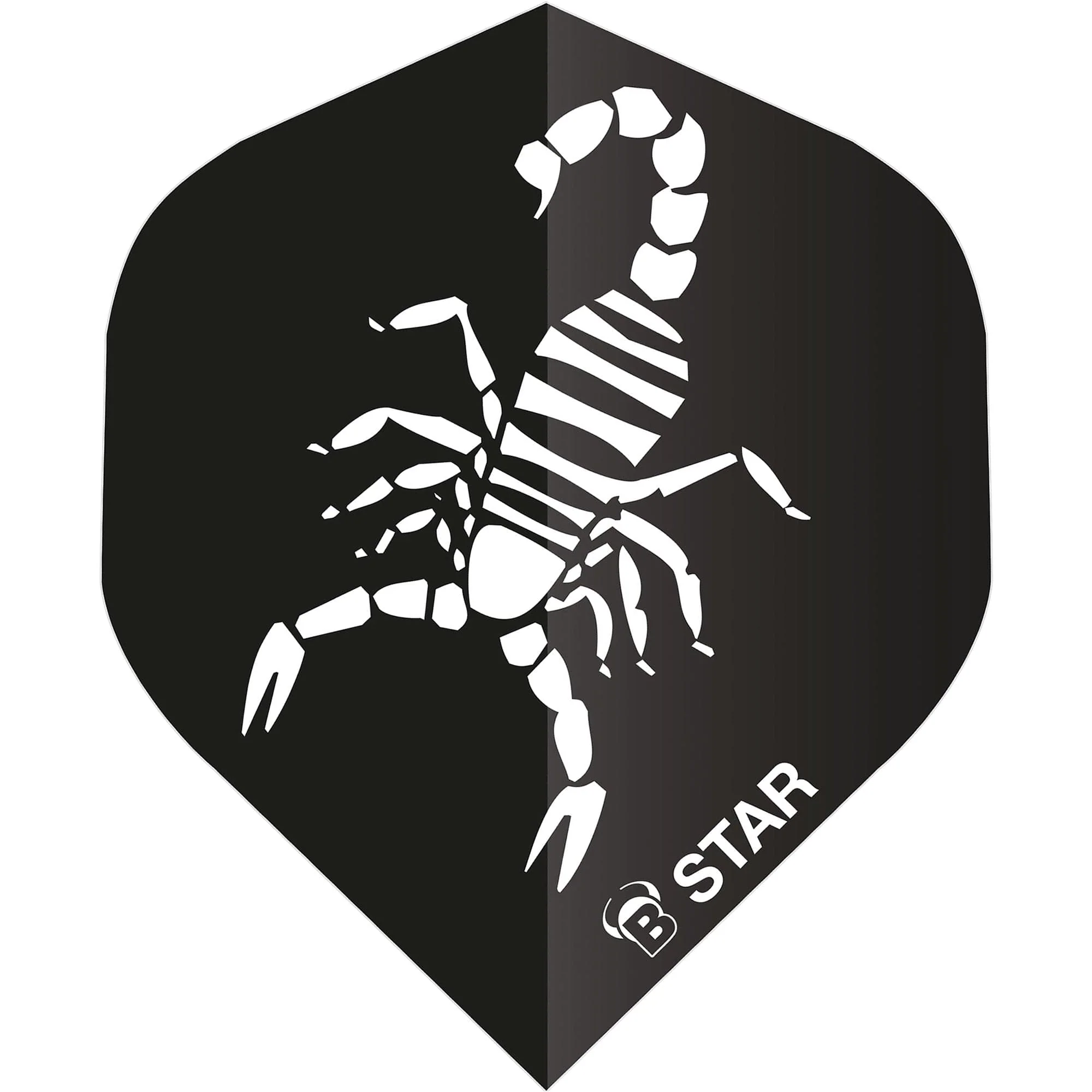 BULL'S B-Star Dart Flights - 100 Micron - A-Std - Scorpion - Black