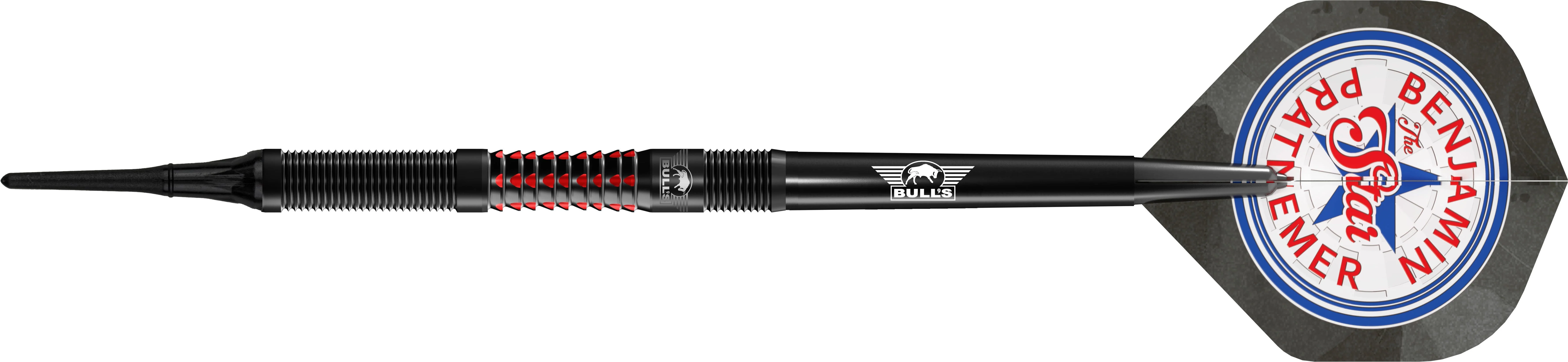 Bulls Benjamin Pratnemer Darts - Soft Tip - 90% Tungsten - 18g - Image 4