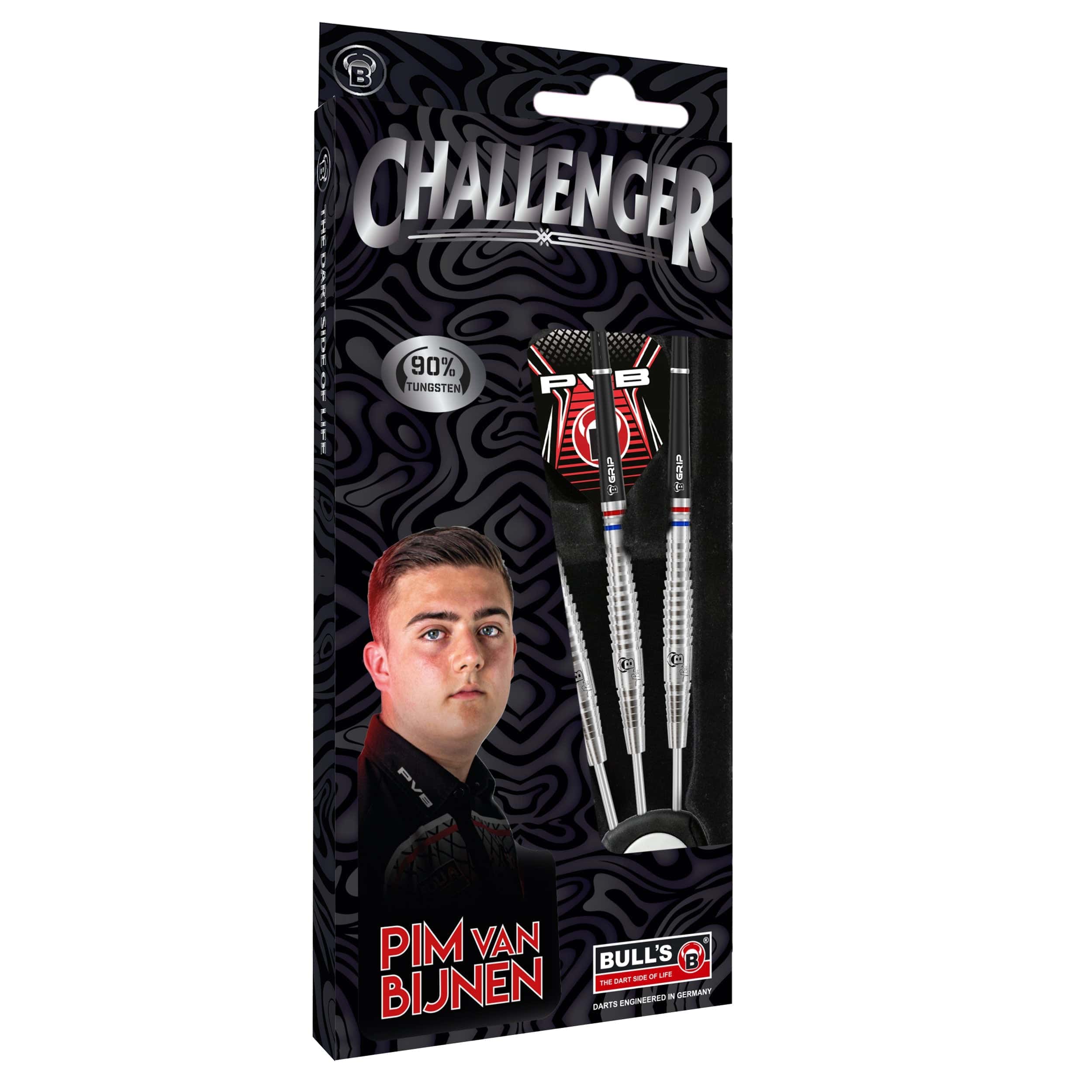 BULL'S Challenger Darts - Steel Tip - 90% Tungsten - Pim van Bijnen - 25g - Image 4