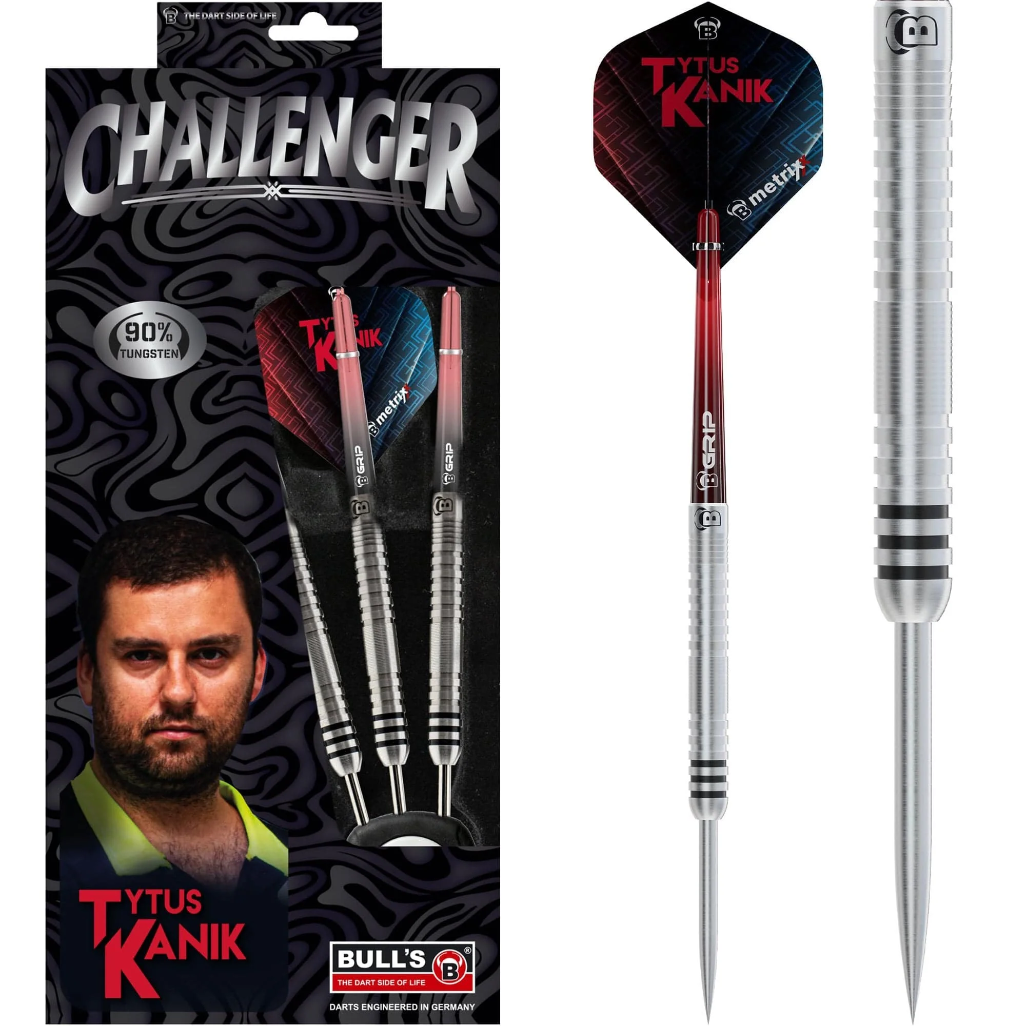 BULL'S Challenger Darts - Steel Tip - Tytus Kanik - 22g