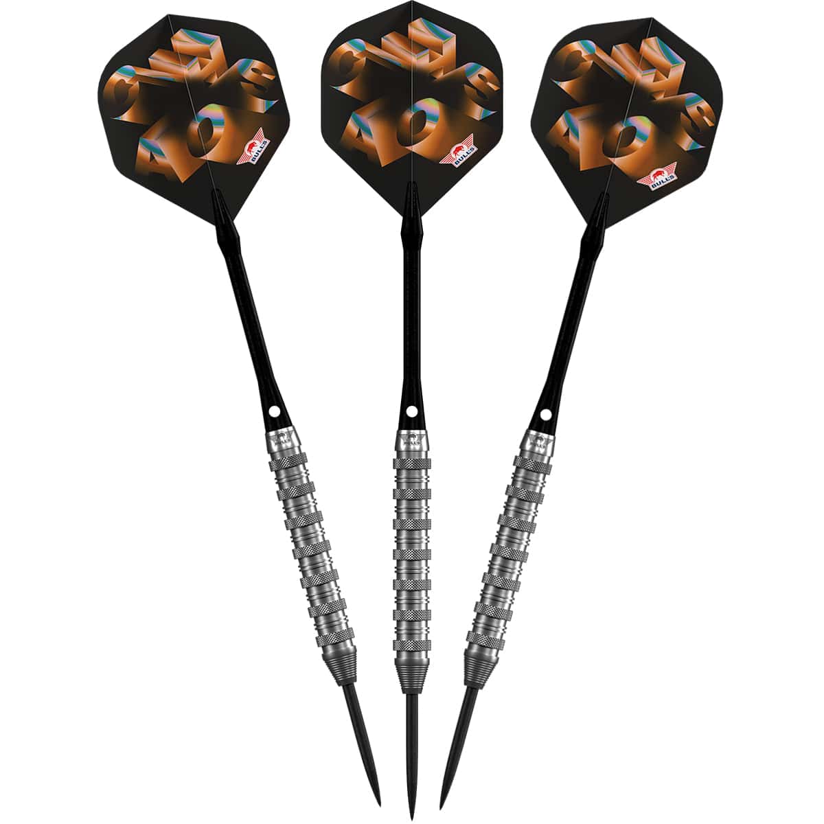 Bulls Chaos Darts - Steel Tip - 90% Tungsten - Orange - Image 2