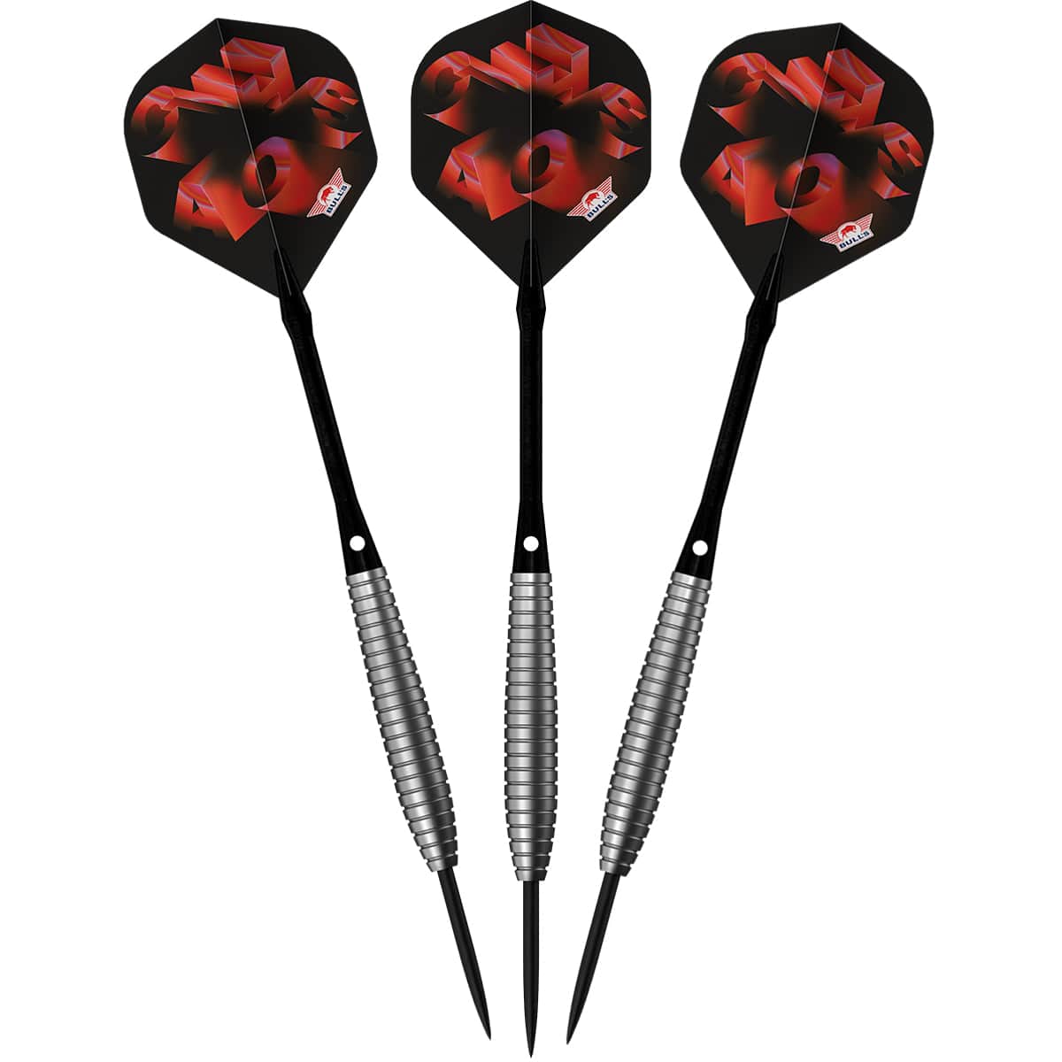 Bulls Chaos Darts - Steel Tip - 90% Tungsten - Red - Image 2