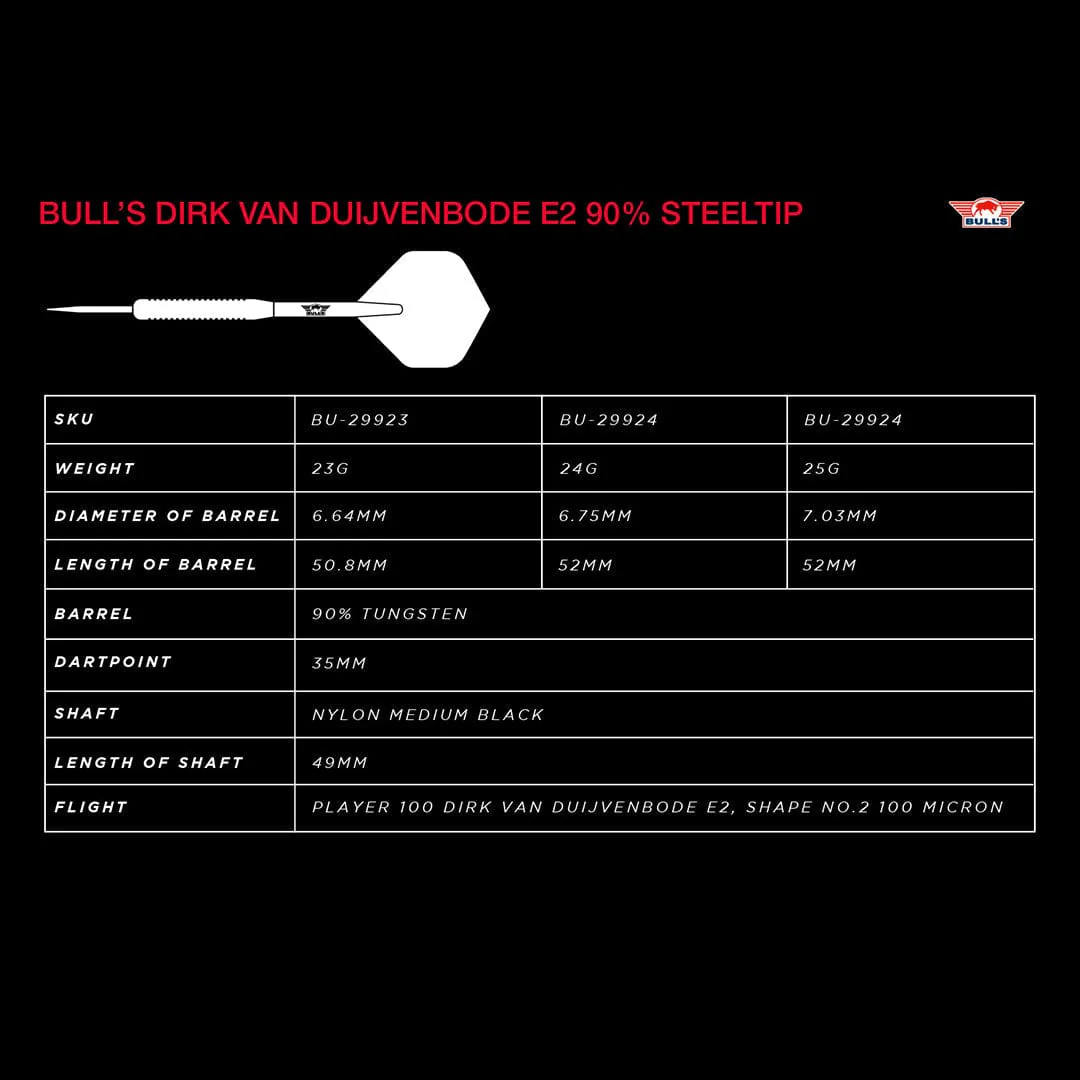 Bulls Dirk van Duijvenbode Darts - Steel Tip - E2 - Image 4