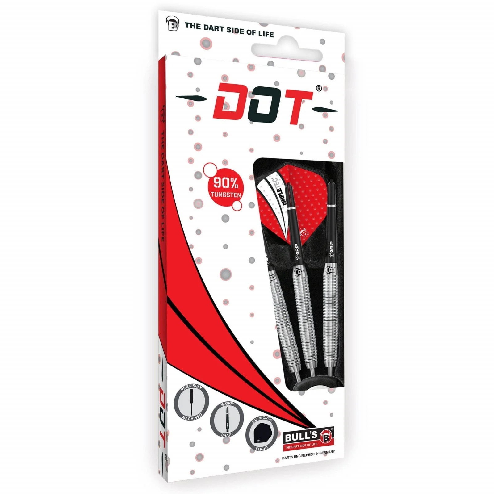 BULL'S Dot D7 Darts - Steel Tip - 90% Tungsten - Straight Shark - Image 4