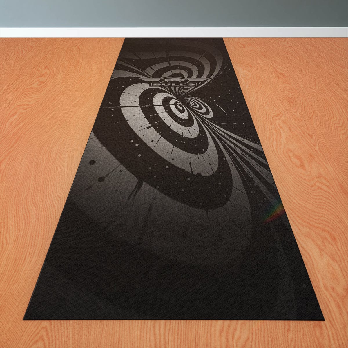 Bulls Illusion Carpet Dart Mat - Black & White - 241 x 55cm - Image 4