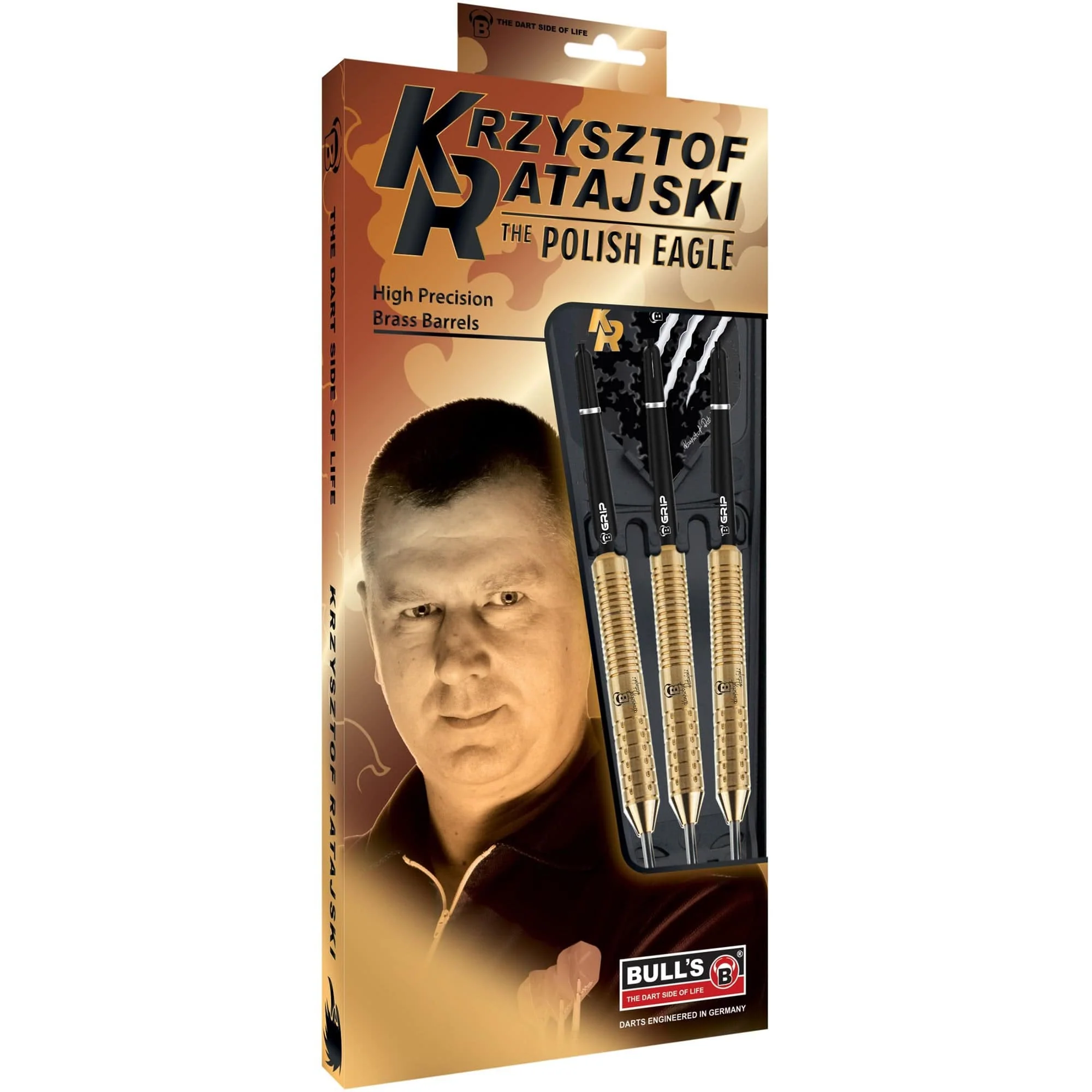 BULL'S Krzysztof Ratajski Darts - Steel Tip - The Polish Eagle - Brass - Gold - Image 3