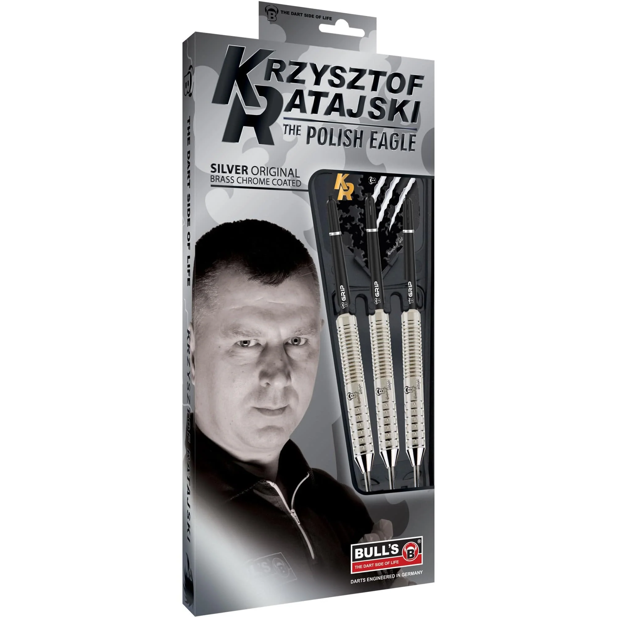 BULL'S Krzysztof Ratajski Darts - Steel Tip - The Polish Eagle - Brass - Silver - Image 3