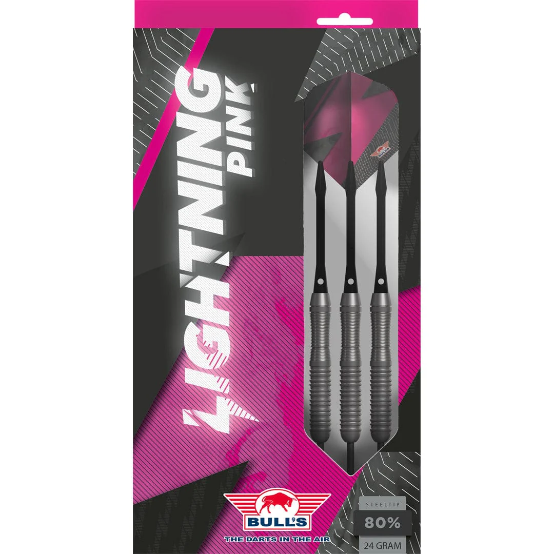 Bulls Lightning Pink Darts - Steel Tip - 80% Tungsten - Image 5