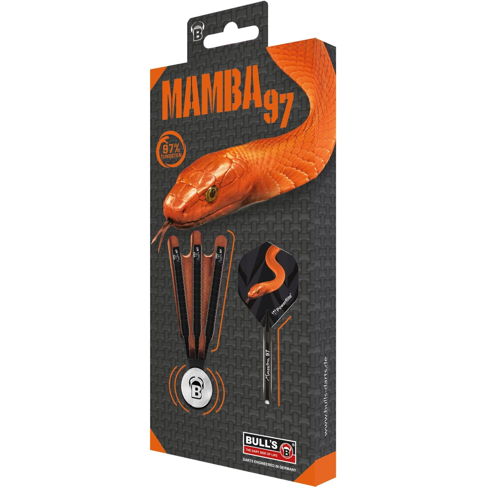 BULL'S Mamba 97 Darts - Soft Tip - M2 - Black Titanium - Image 3