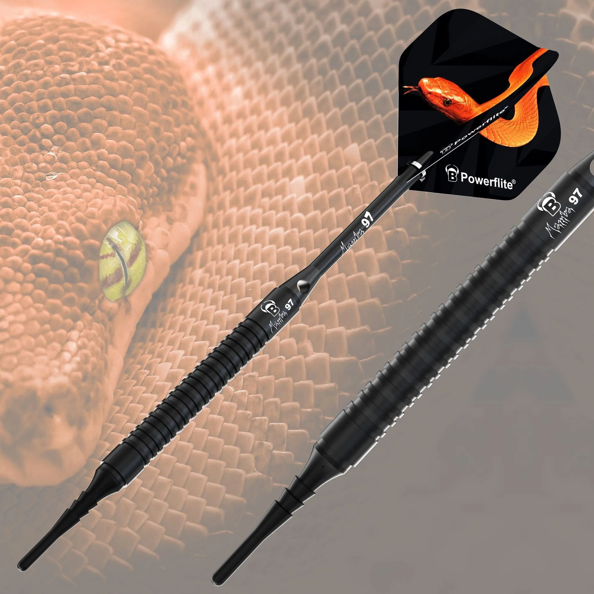 BULL'S Mamba 97 Darts - Soft Tip - M2 - Black Titanium - Image 4
