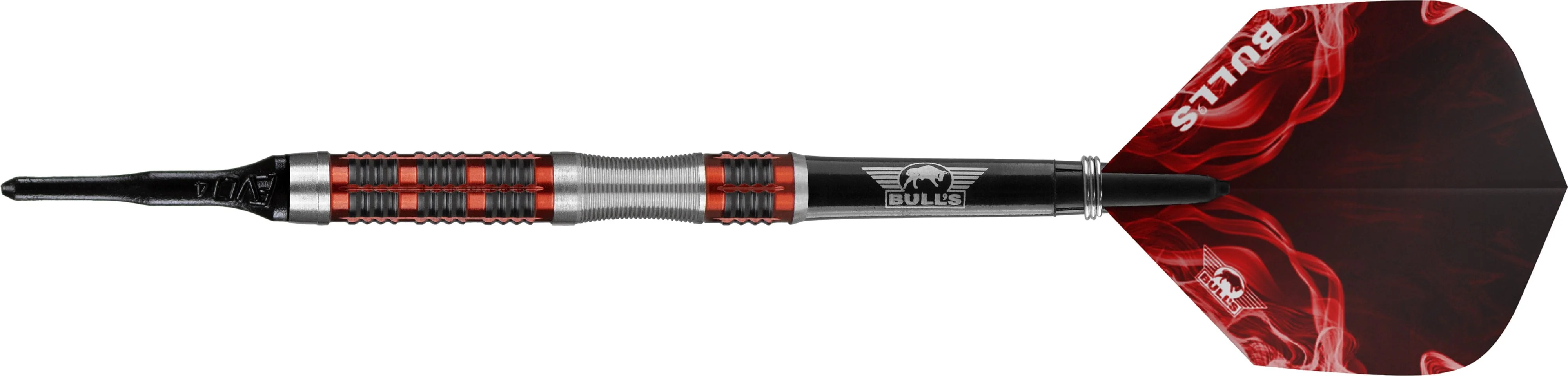 Bulls Smoke Darts - Soft Tip - Style B - Ringed - Black and Red - Image 2
