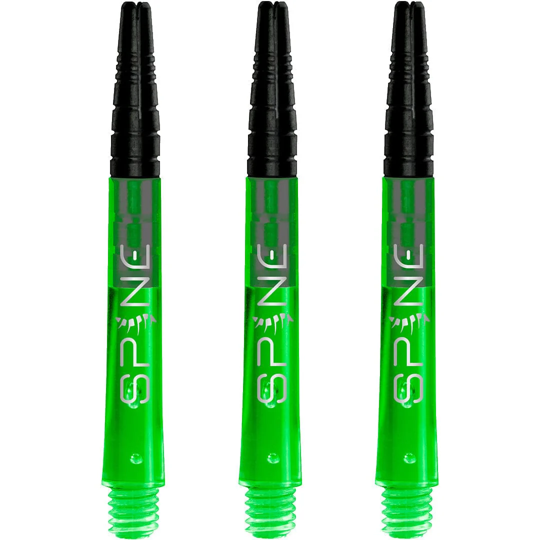 *Bulls Spine Dart Shafts - Polycarbonate with Aluminium Top - Green - Image 2