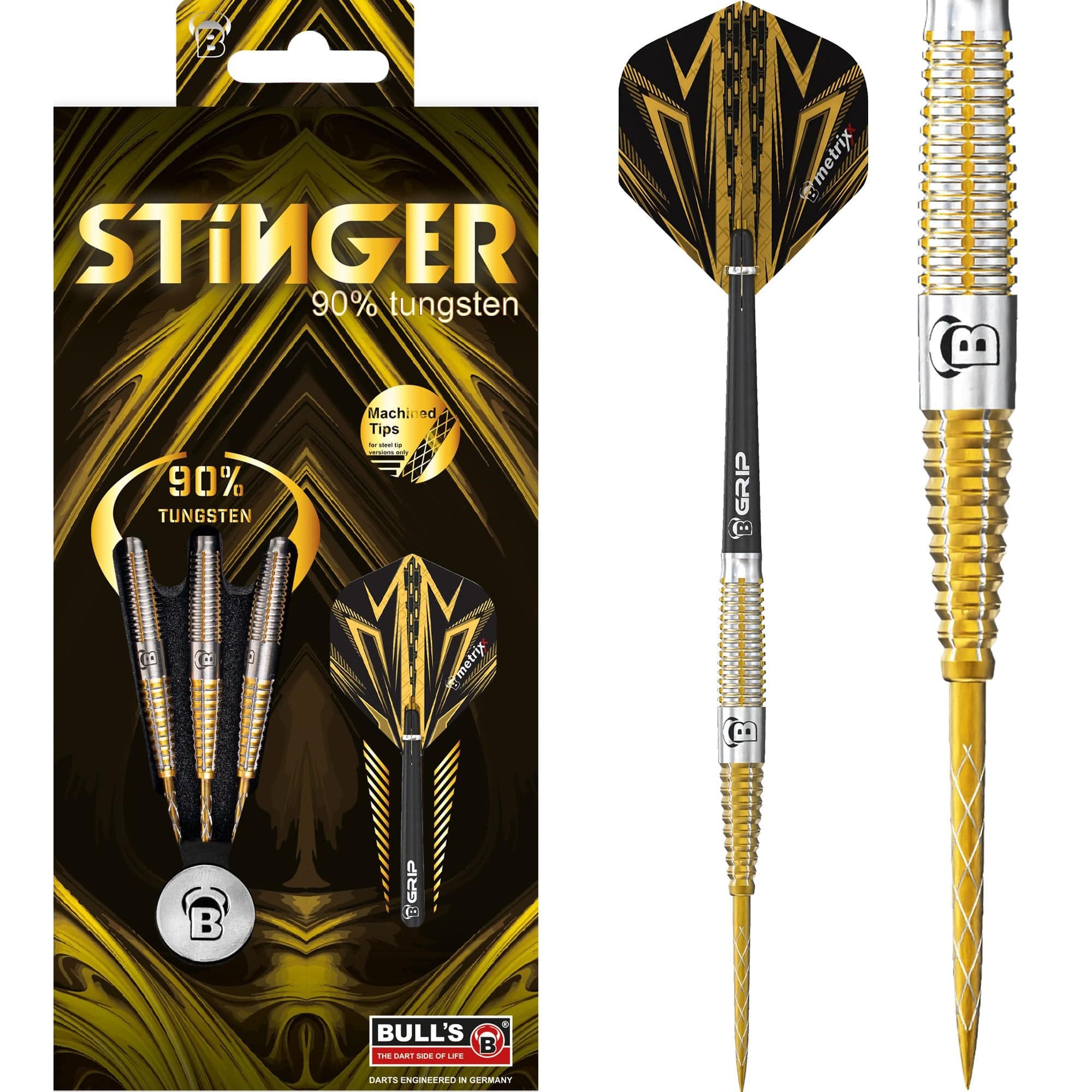 BULL'S Stinger Darts - Steel Tip - Gold Titanium