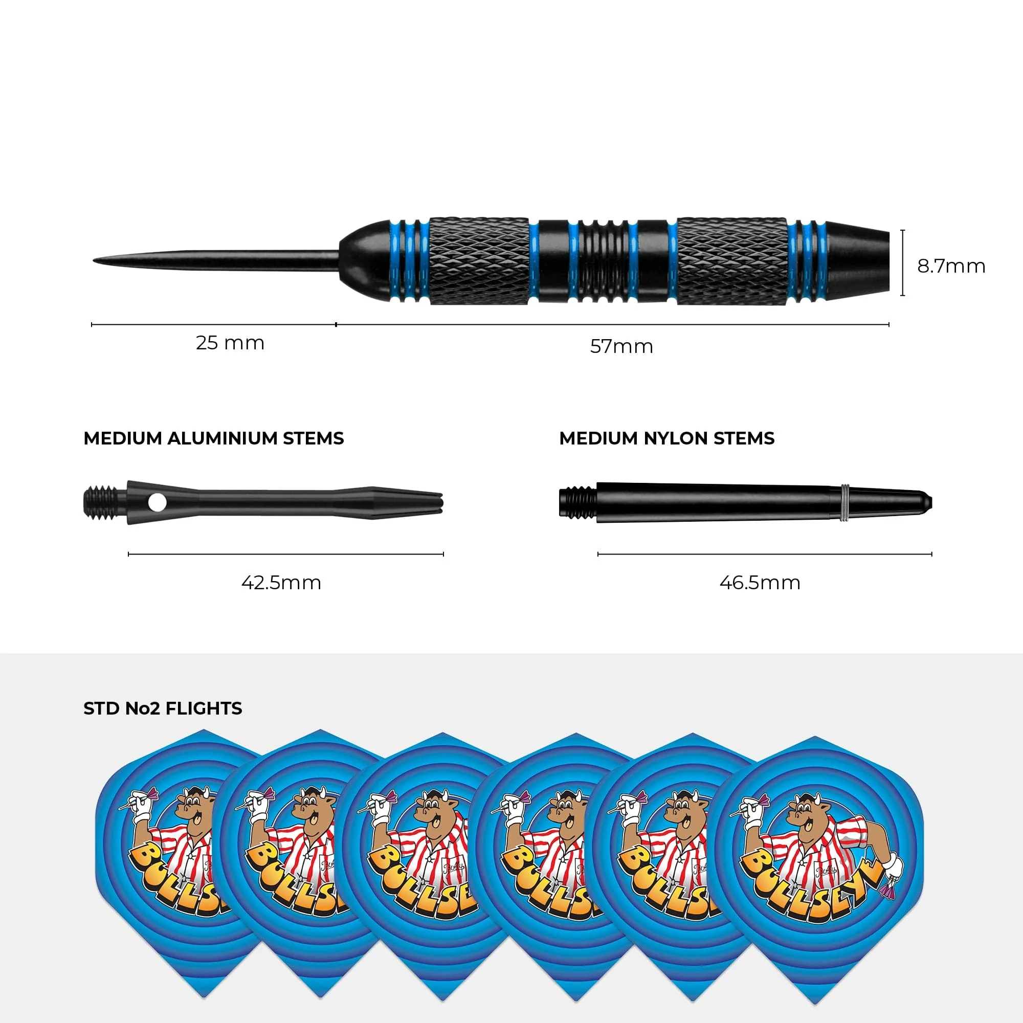 Bullseye Darts - Steel Tip Brass Gift Set - 2 Sets Darts - Bully Design - 24g - Image 4