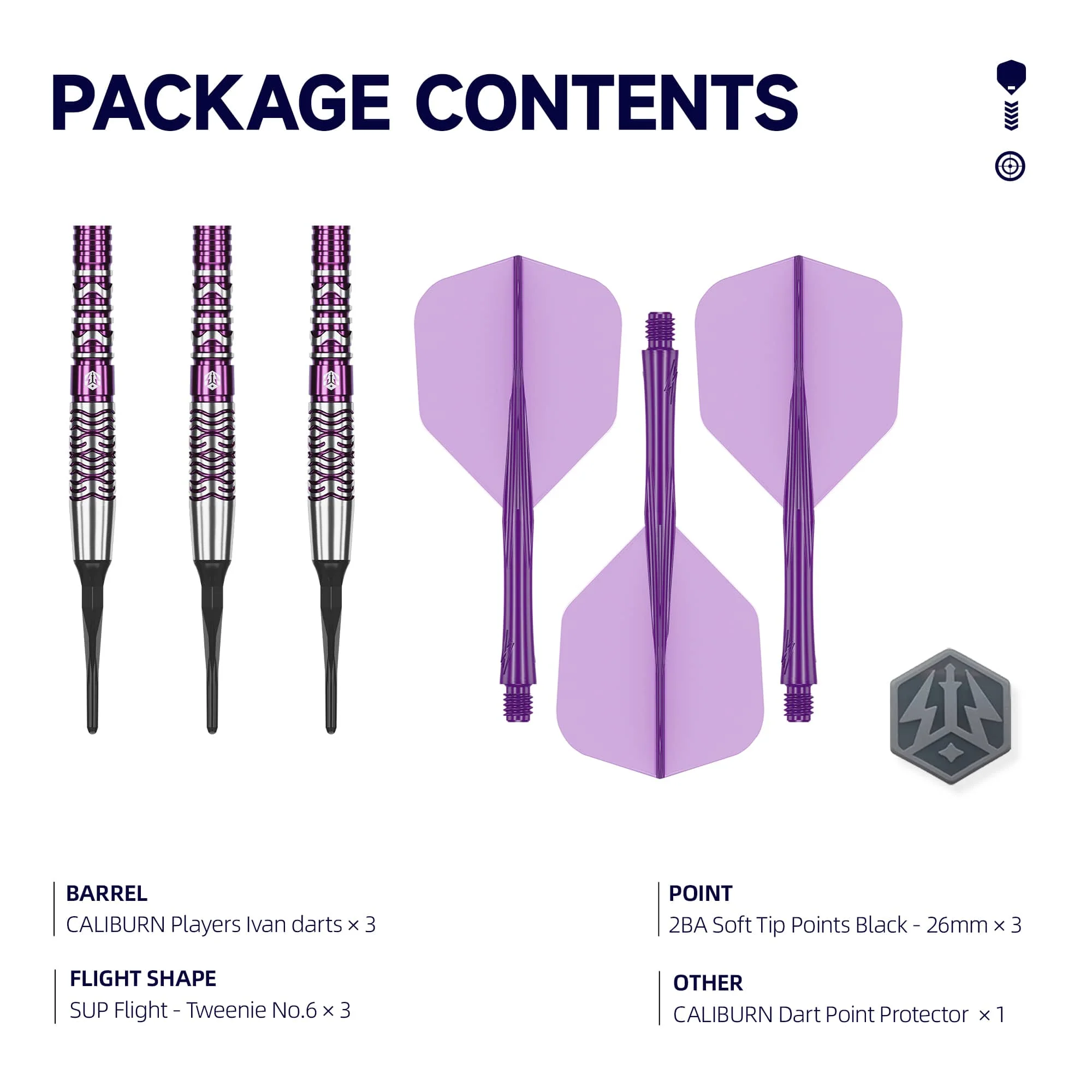 Caliburn Awakening Darts - Soft Tip - 90% Tungsten - Ivan - Image 3
