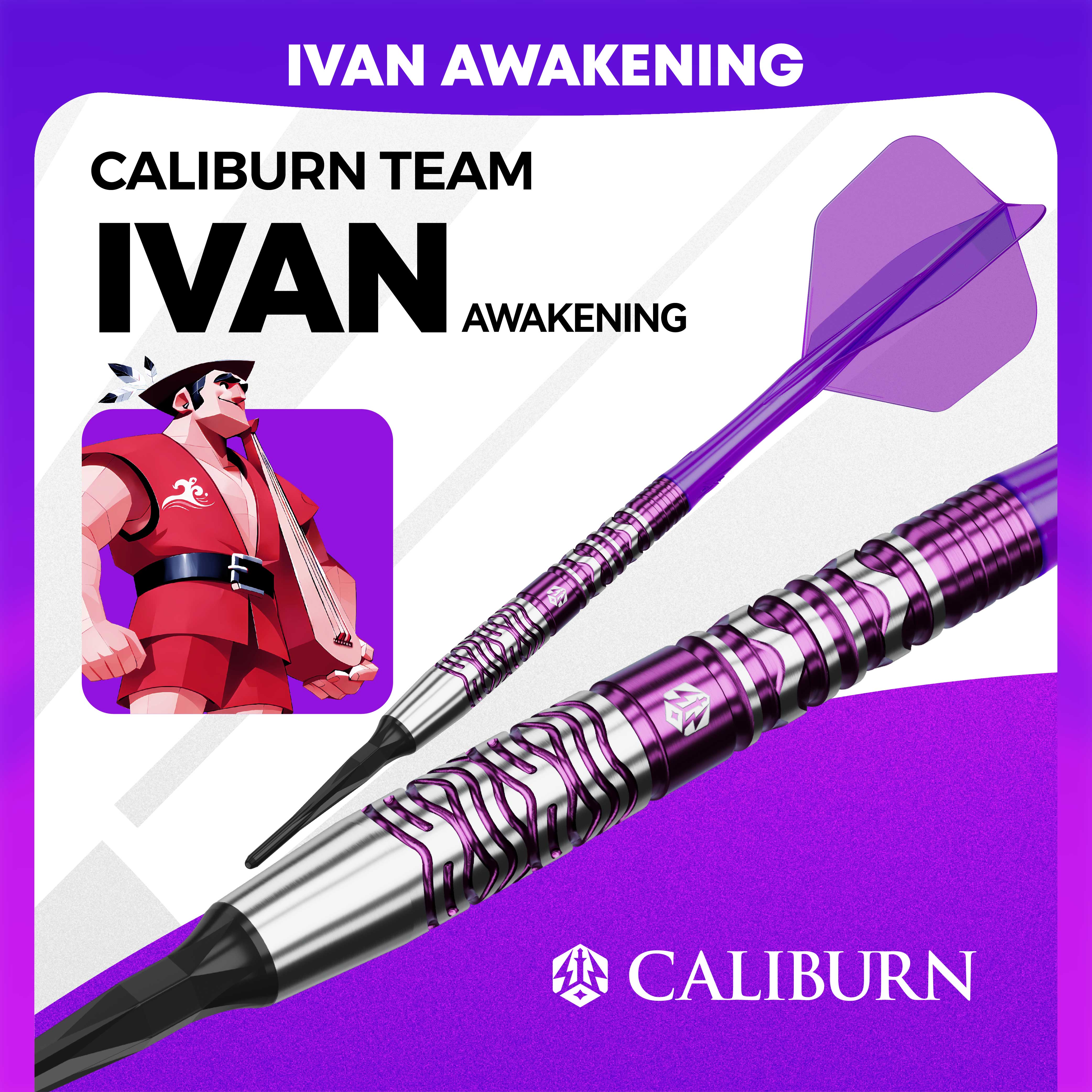 Caliburn Awakening Darts - Soft Tip - 90% Tungsten - Ivan - Image 5