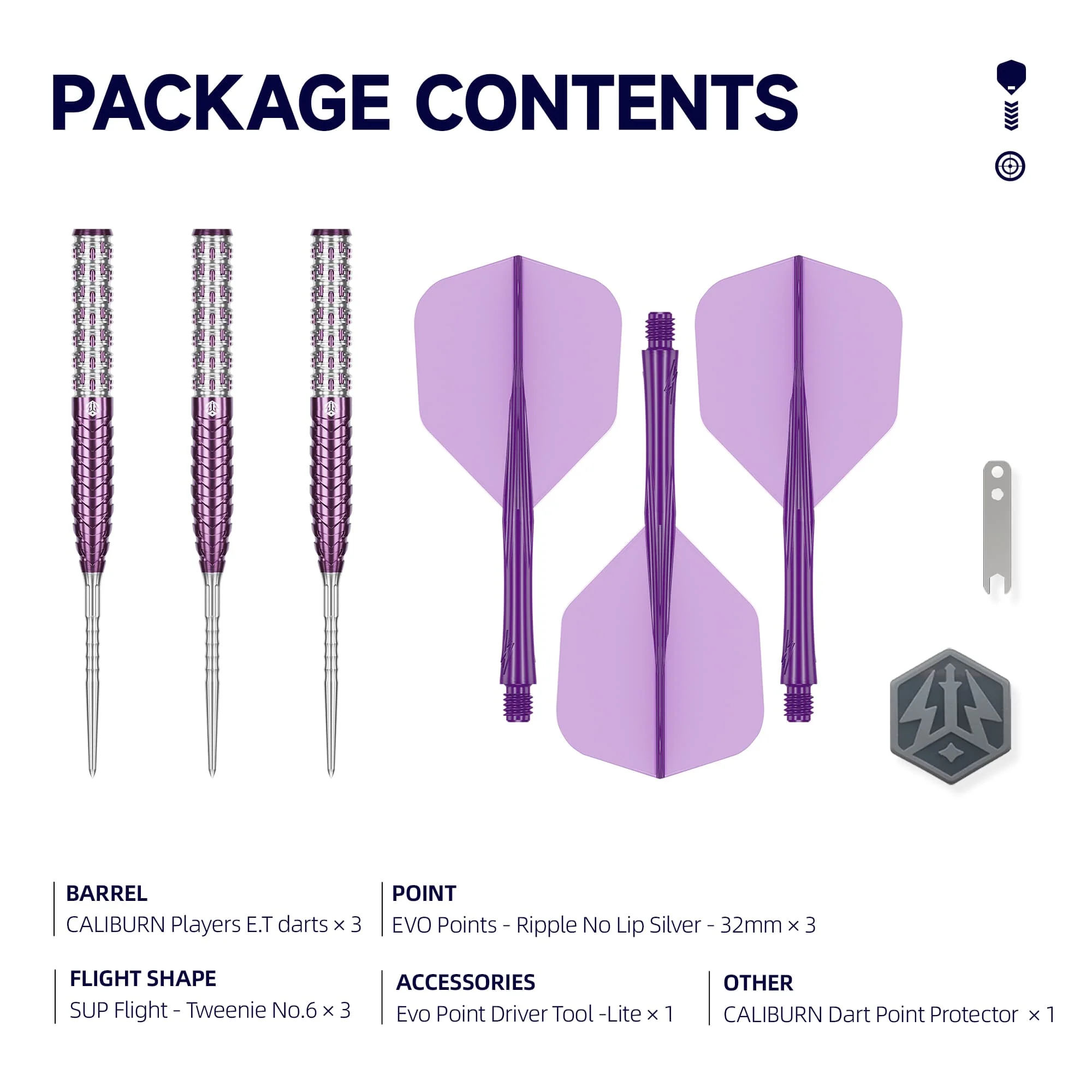 Caliburn Awakening Darts - Steel Tip - 90% Tungsten - E.T - Image 3