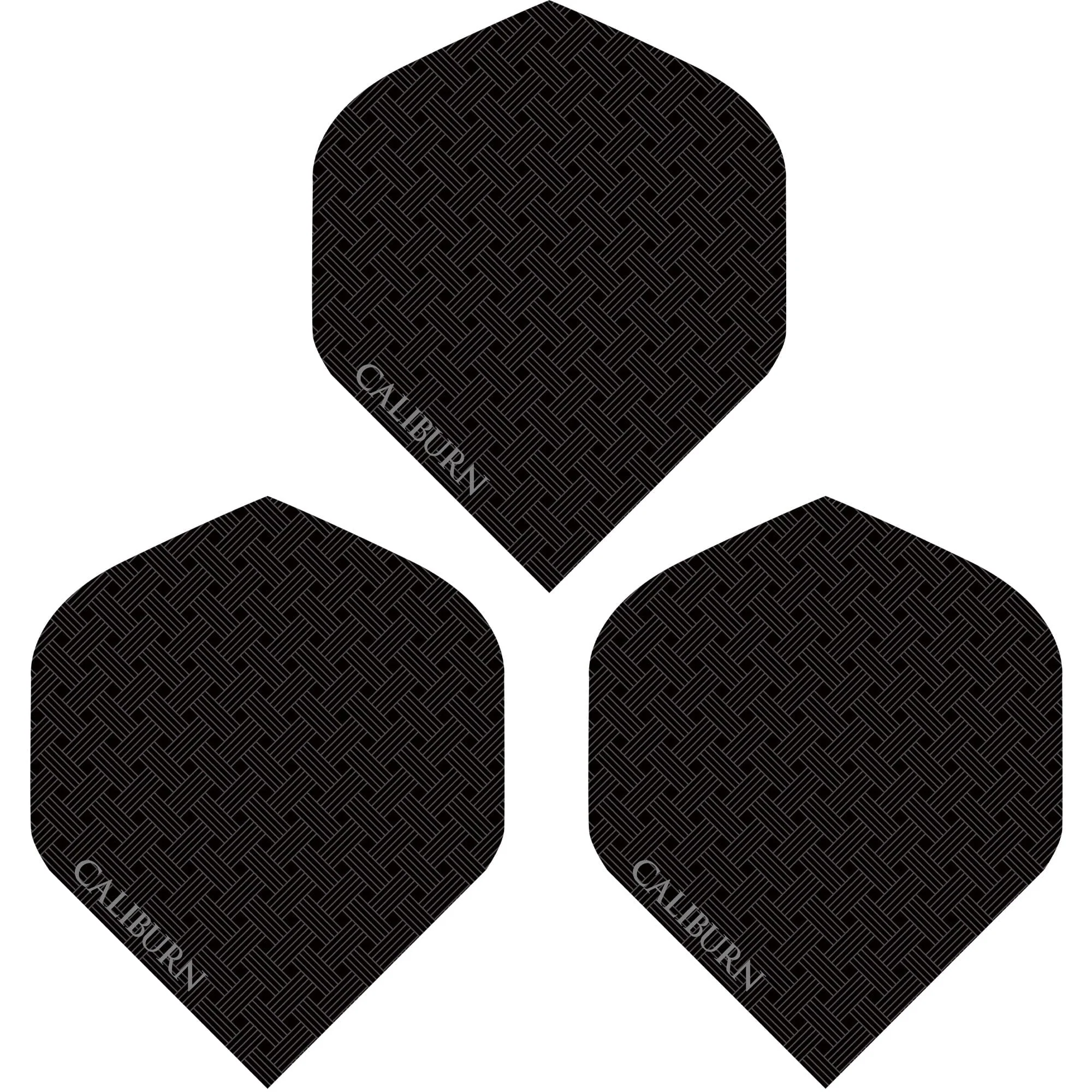 Caliburn Dart Flights - 100 Micron - Standard No2 - Logo - Black