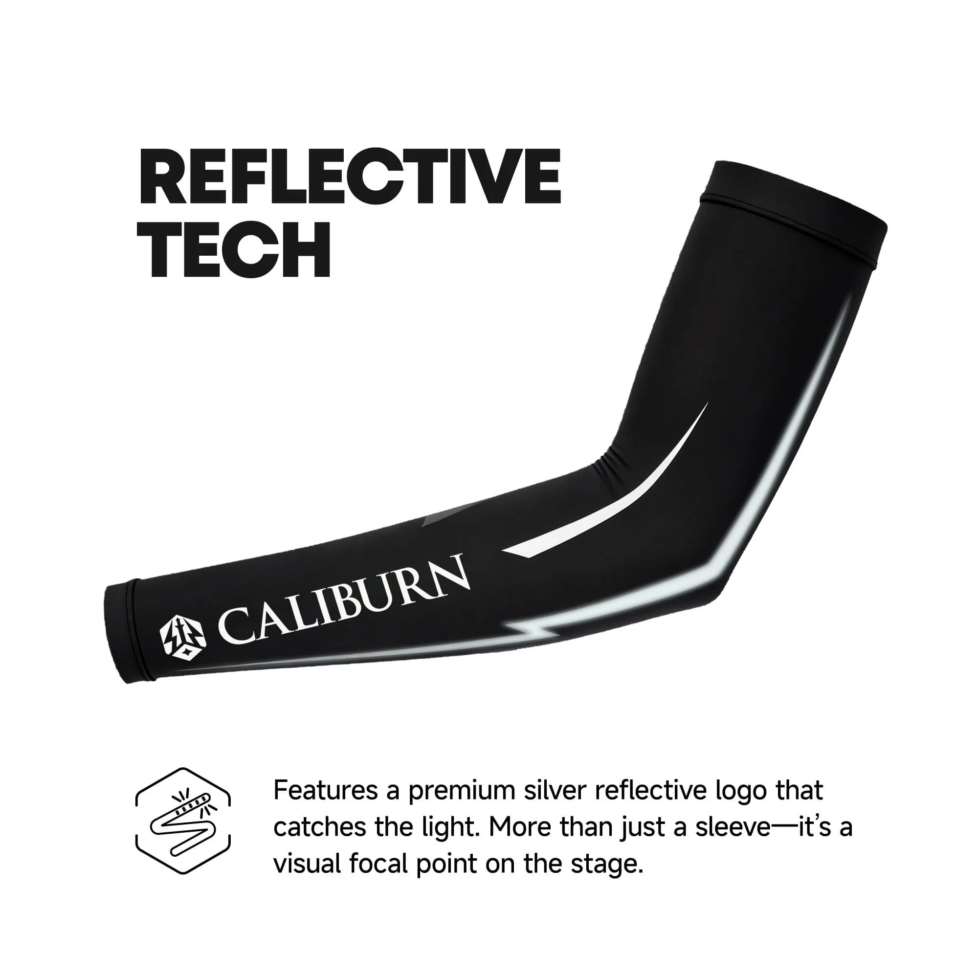 CALIBURN Darts REACH Arm Sleeves (Pair) - Black - Image 2