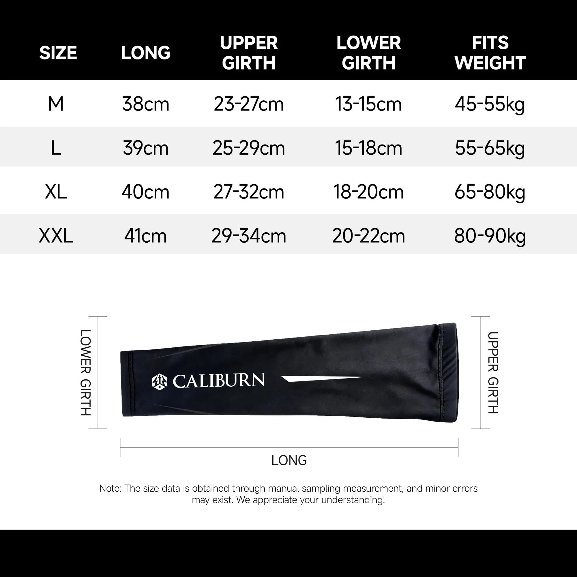 CALIBURN Darts REACH Arm Sleeves (Pair) - Black - Image 6