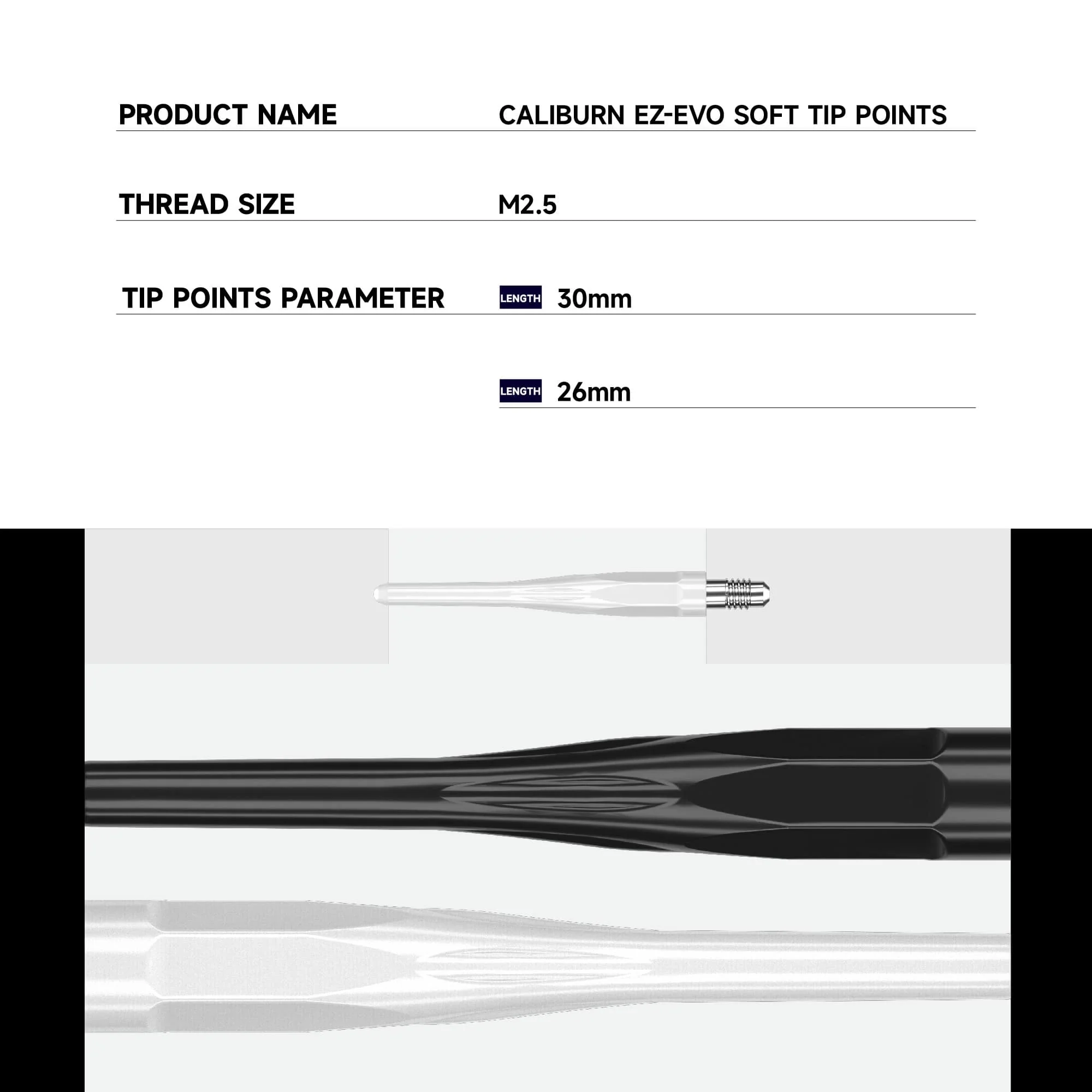 CALIBURN EZ-EVO Dart Soft Tip Points - Conversion Point - Image 2