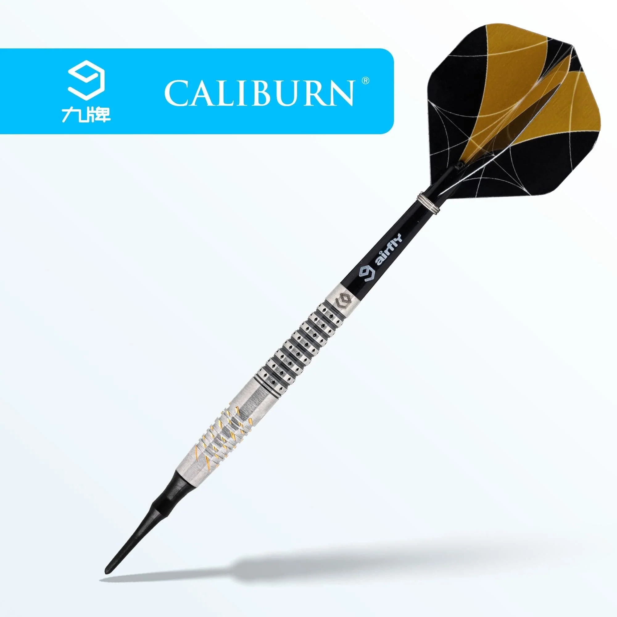 Caliburn Player Darts - Soft Tip - 90% - Silver & Gold - Han - Image 6