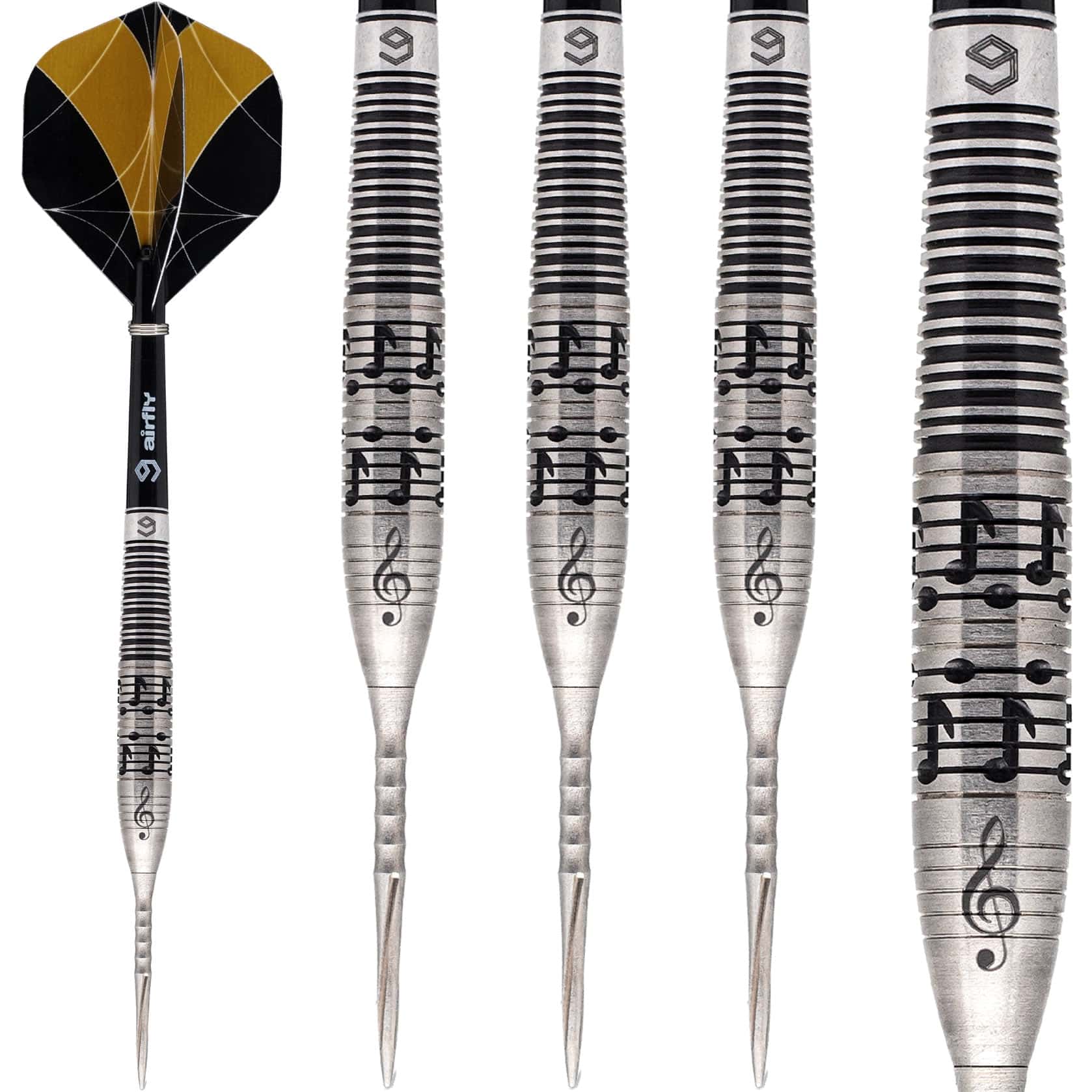 Caliburn Player Darts - Steel Tip - 90% - Black Rings - Melody - Image 2