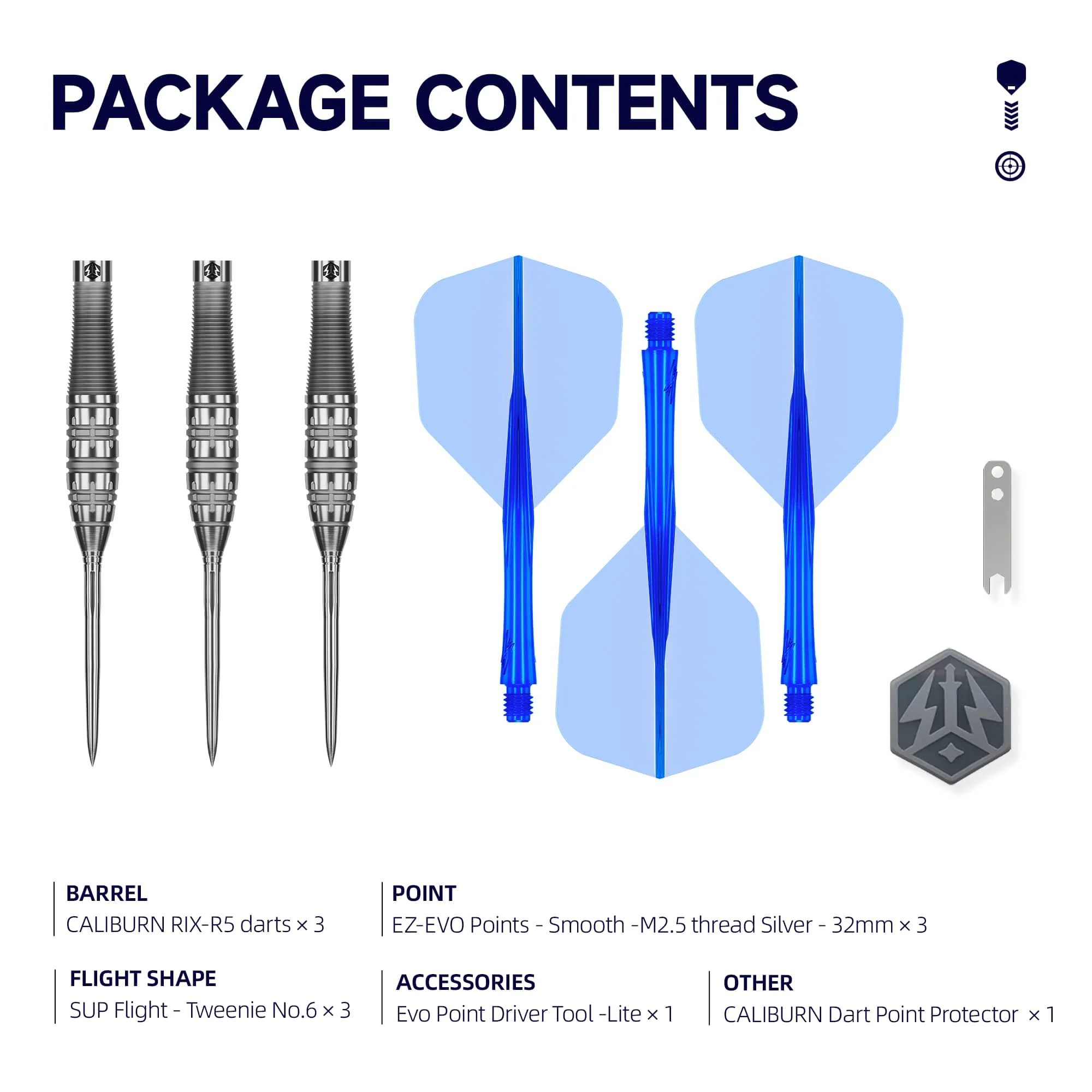 Caliburn Rix Darts - Steel Tip - 90% Tungsten - R5 - Image 3