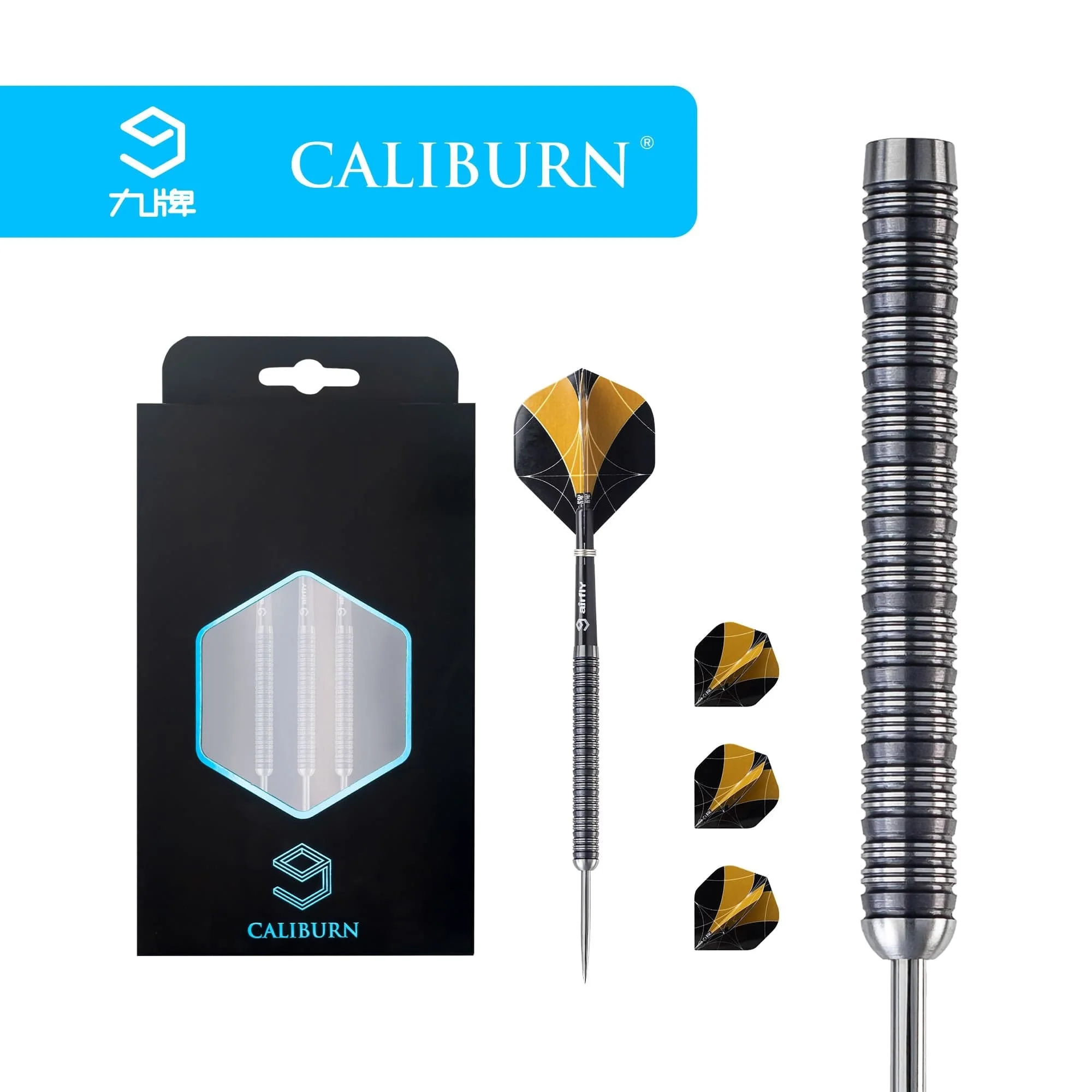 Caliburn Stallion Darts - Steel Tip - 90% - S3 - Black - Image 3