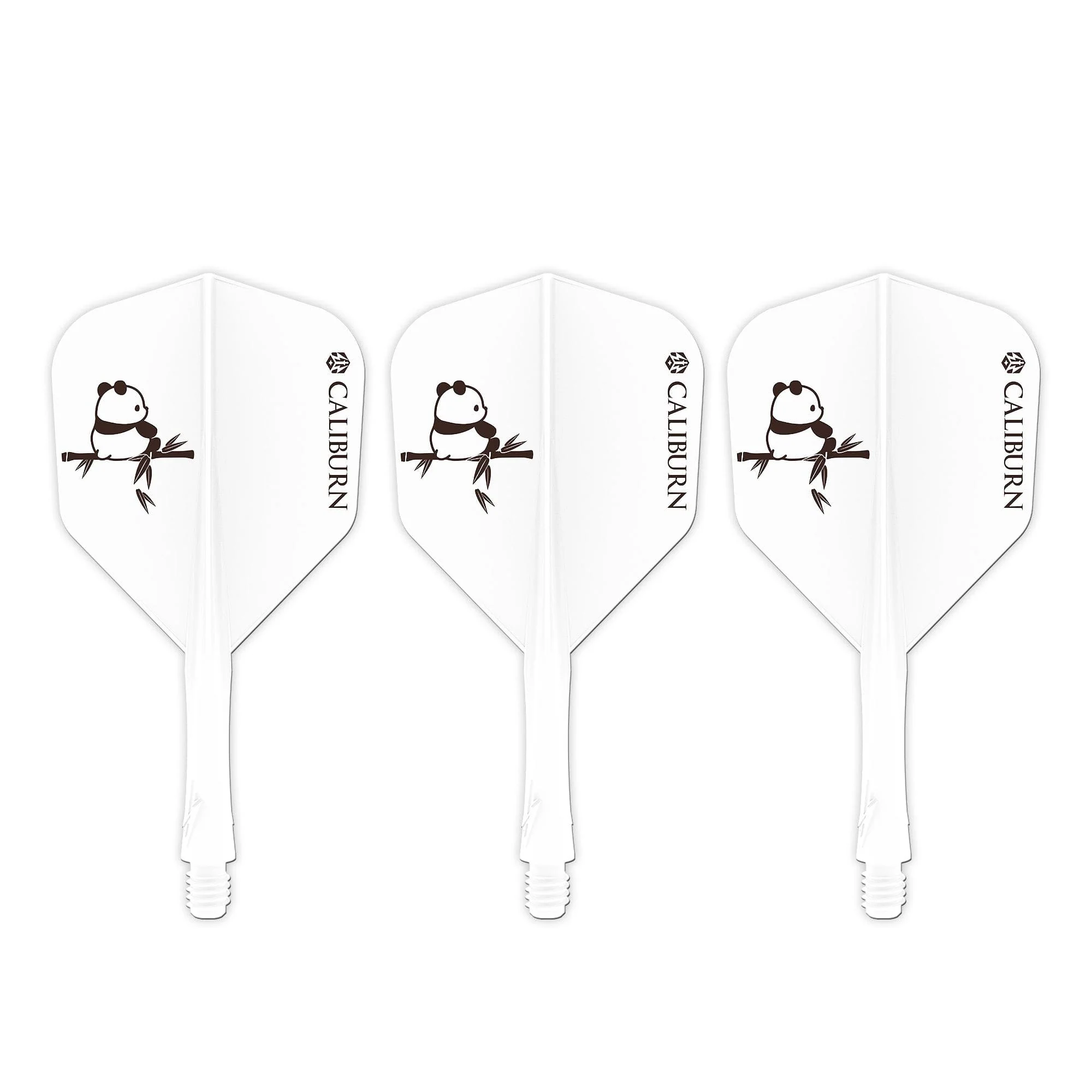 Caliburn SUP Dart Flights - Moulded Flight & Shaft - Standard No6 - Panda - White - Image 4