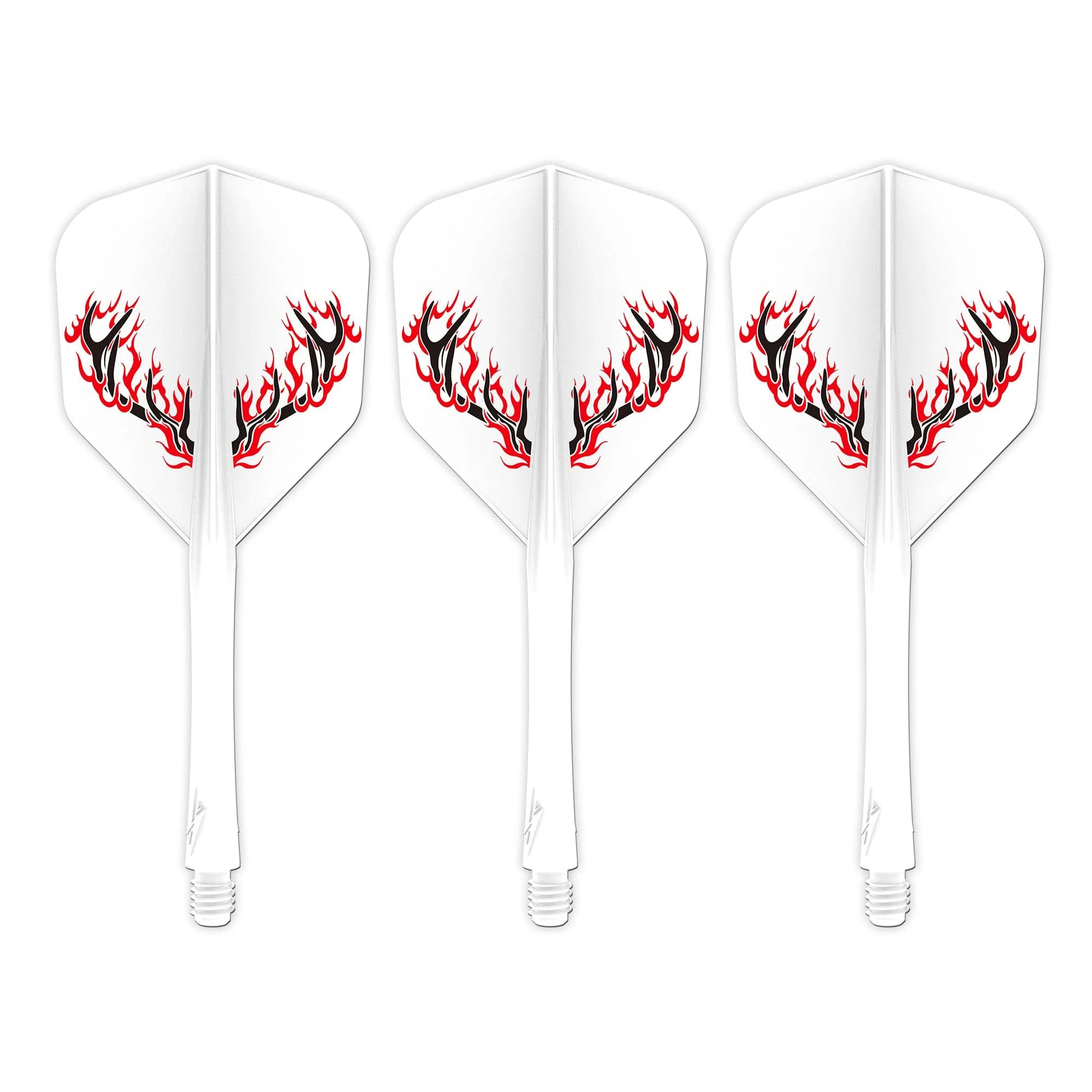 Caliburn SUP Dart Flights - Moulded Flight & Shaft - Standard No6 - Rynit - White - Image 2