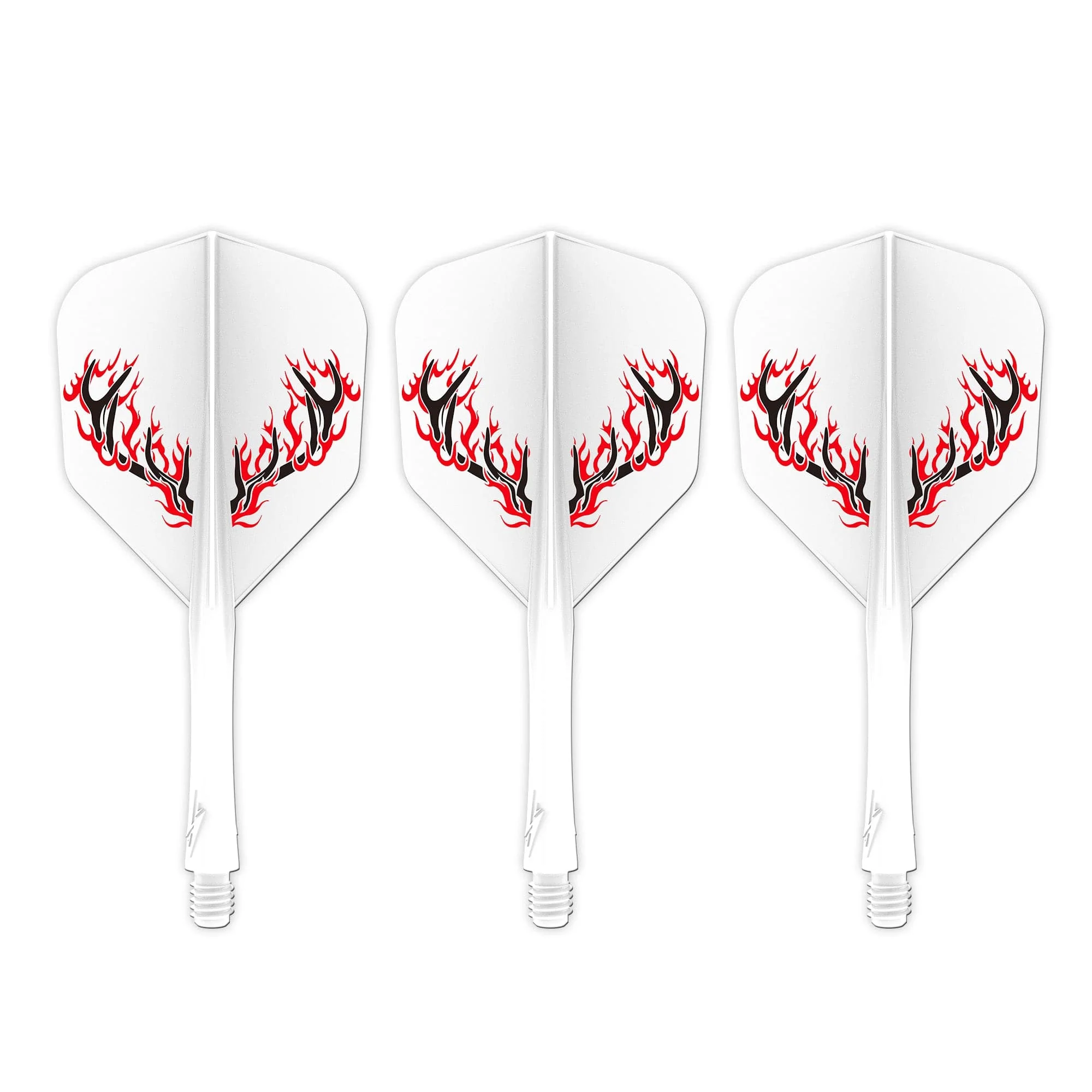 Caliburn SUP Dart Flights - Moulded Flight & Shaft - Standard No6 - Rynit - White - Image 3