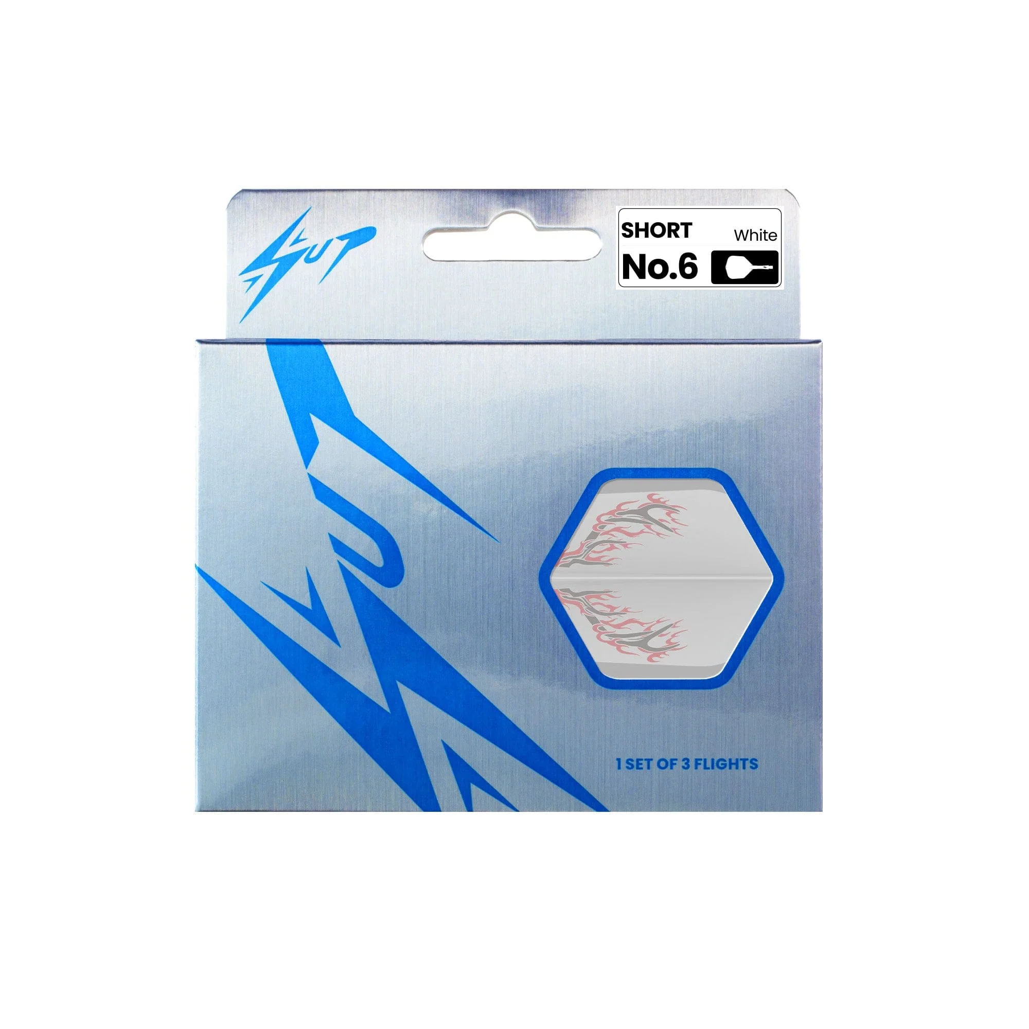 Caliburn SUP Dart Flights - Moulded Flight & Shaft - Standard No6 - Rynit - White - Image 5