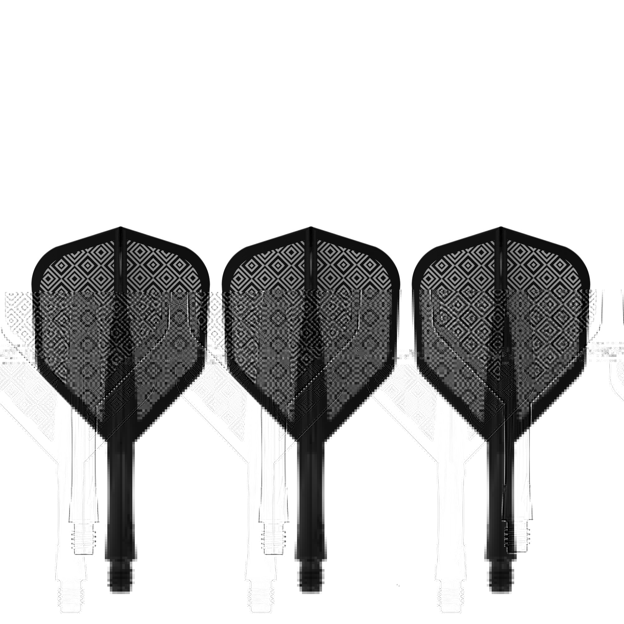 Caliburn SUP Flights - Moulded Shaft and Flight - Standard No6 - Block - Black - Image 2