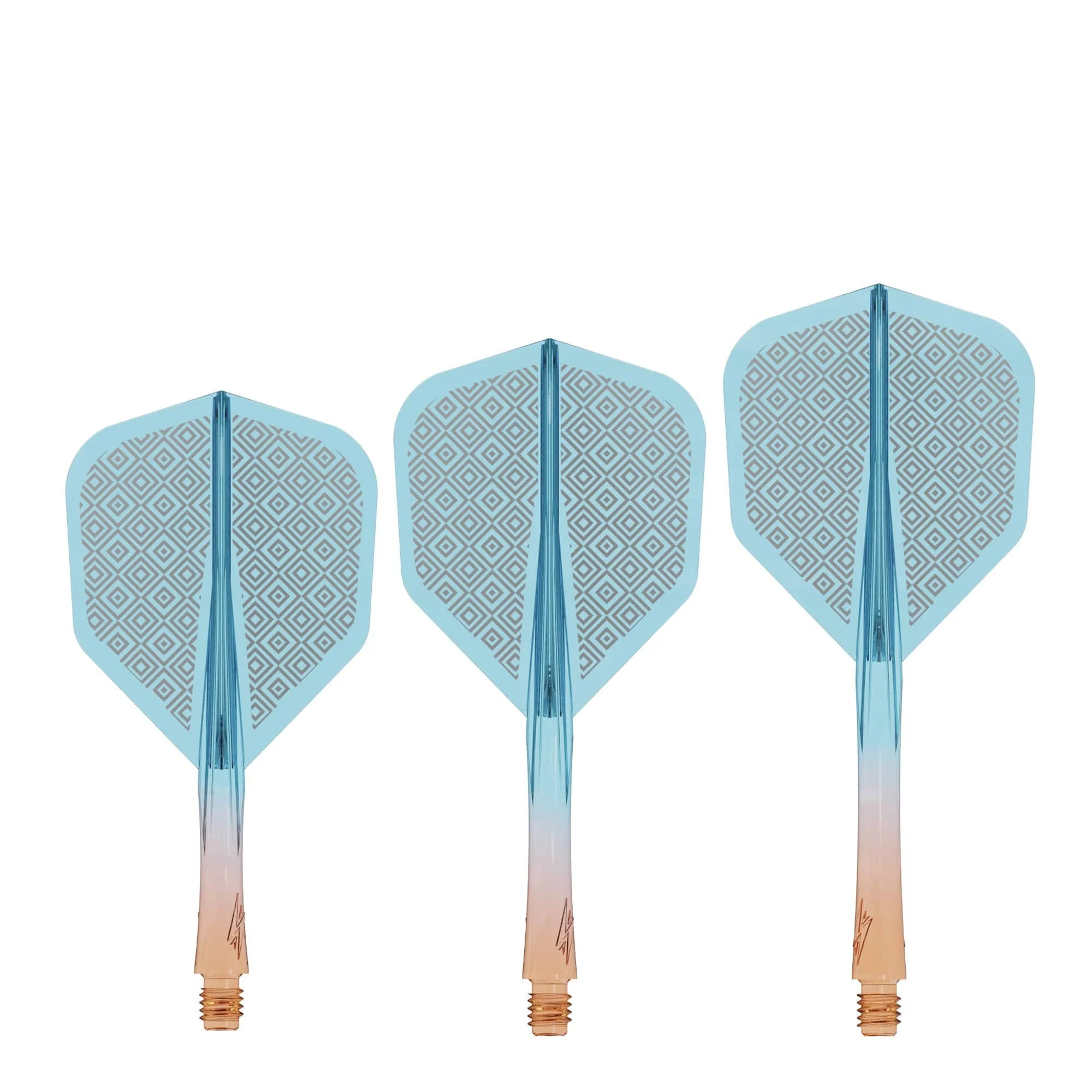 Caliburn SUP Flights - Moulded Shaft and Flight - Standard No6 - Block - Orange & Blue