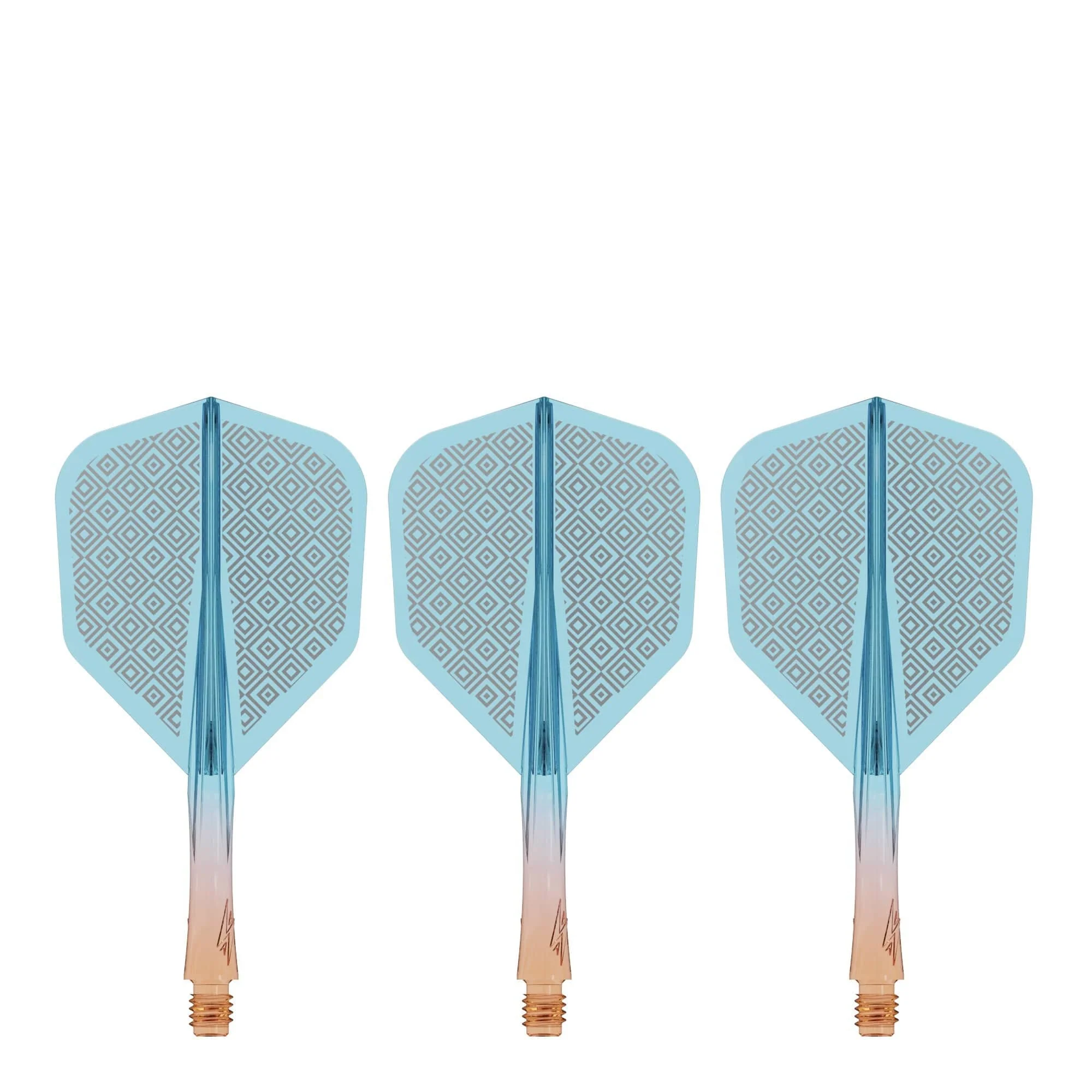 Caliburn SUP Flights - Moulded Shaft and Flight - Standard No6 - Block - Orange & Blue - Image 2
