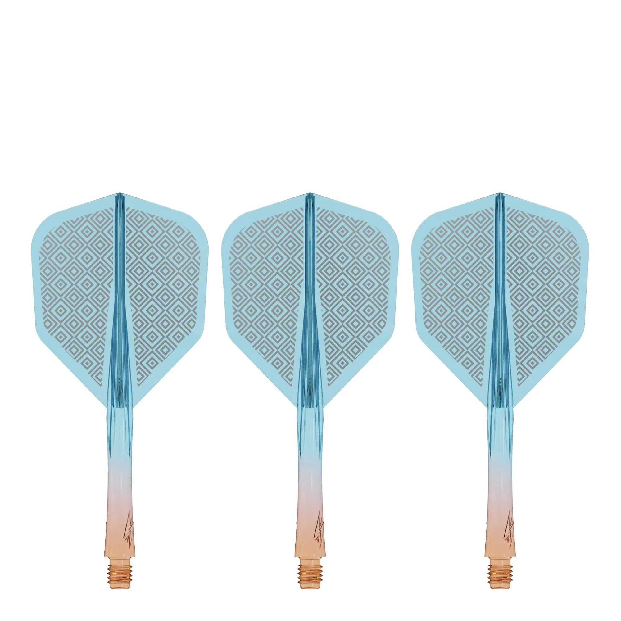 Caliburn SUP Flights - Moulded Shaft and Flight - Standard No6 - Block - Orange & Blue - Image 3