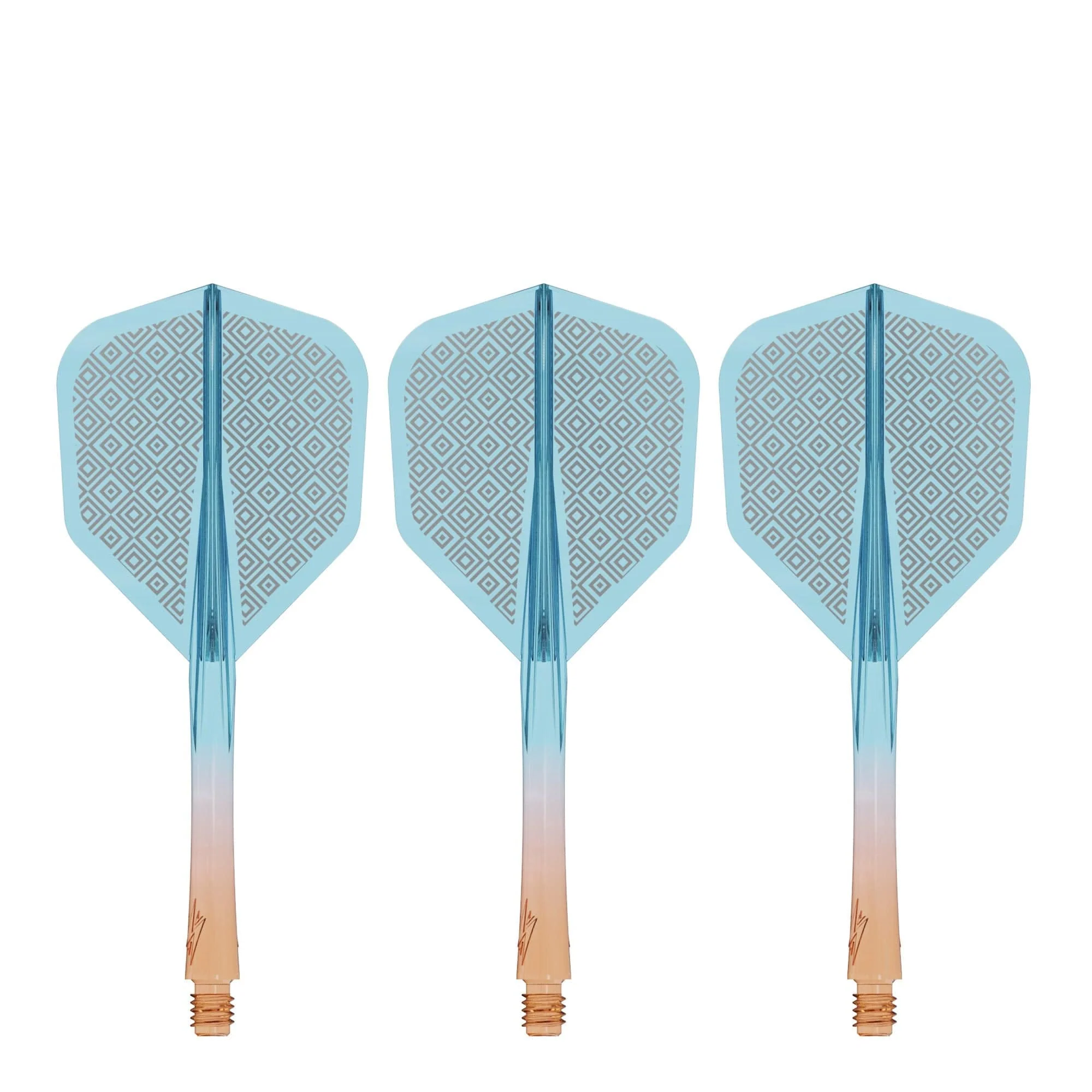 Caliburn SUP Flights - Moulded Shaft and Flight - Standard No6 - Block - Orange & Blue - Image 4