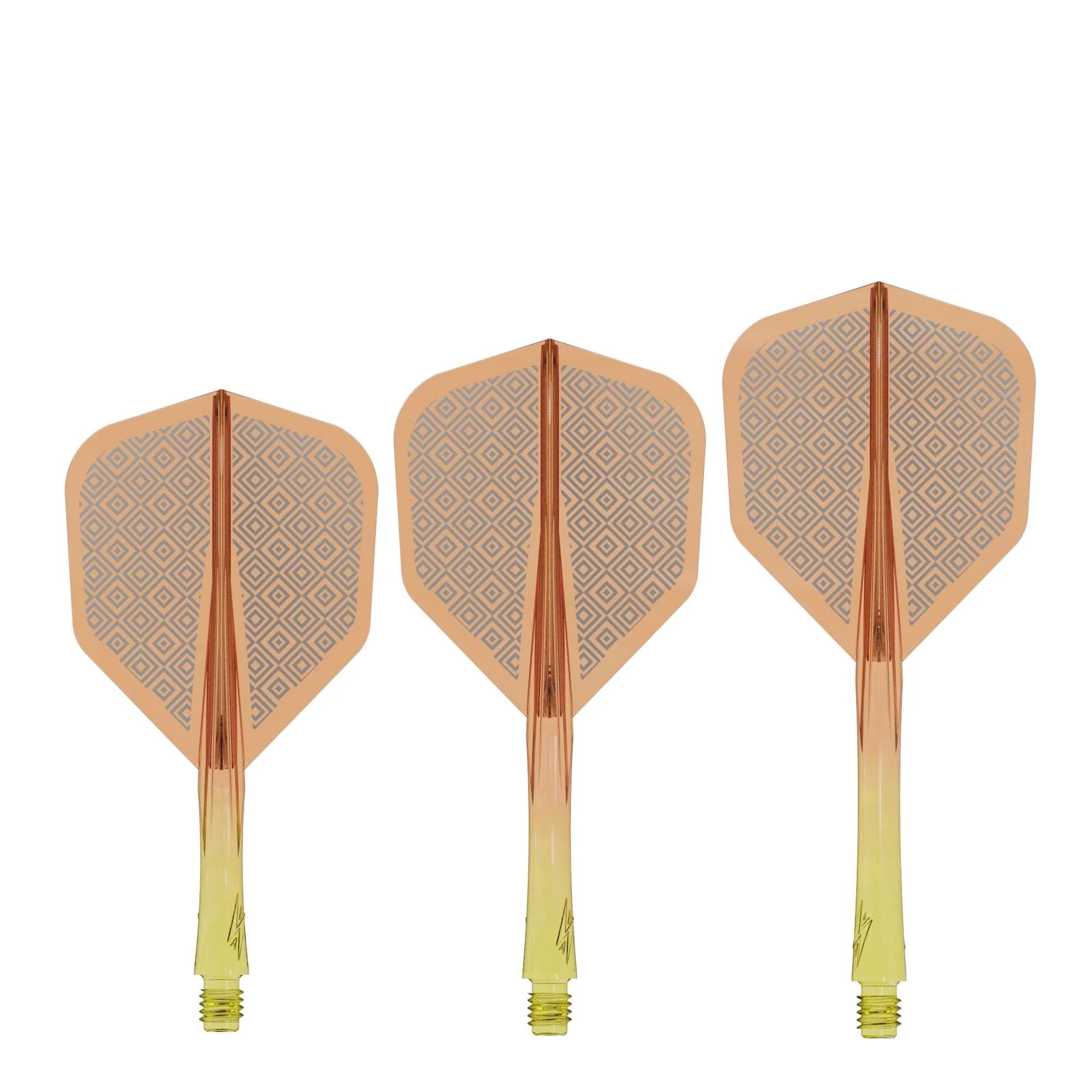 Caliburn SUP Flights - Moulded Shaft and Flight - Standard No6 - Block - Yellow & Orange