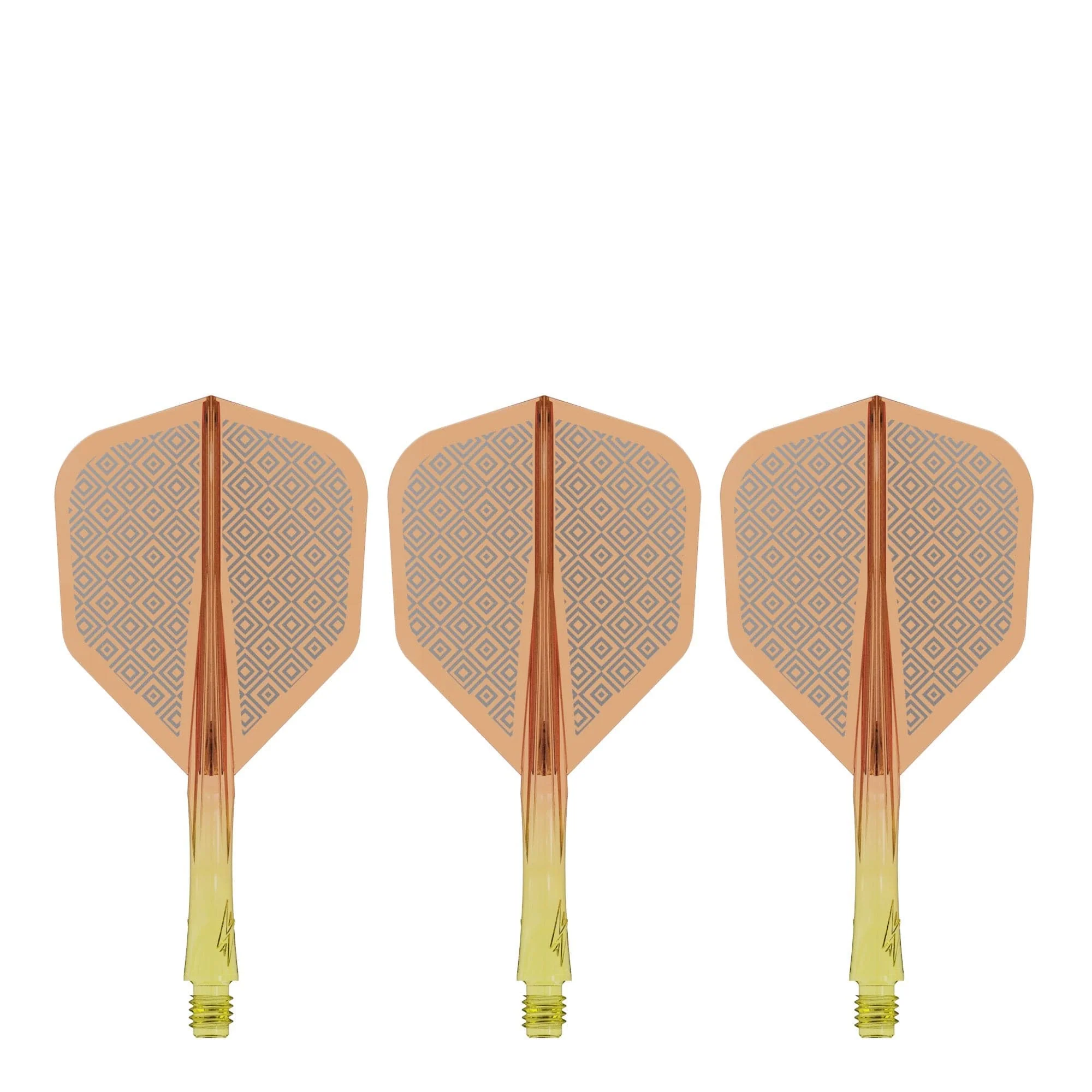 Caliburn SUP Flights - Moulded Shaft and Flight - Standard No6 - Block - Yellow & Orange - Image 2