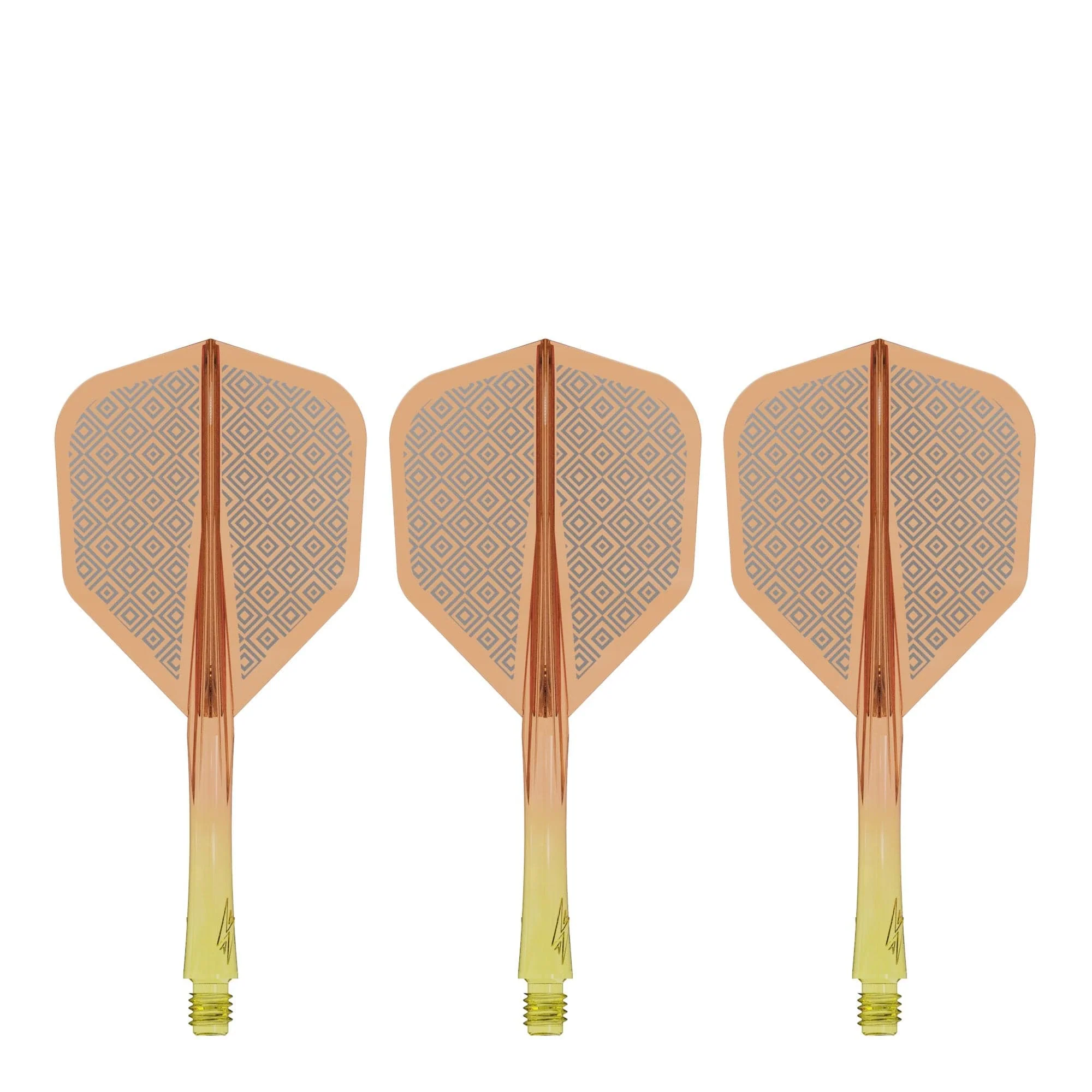Caliburn SUP Flights - Moulded Shaft and Flight - Standard No6 - Block - Yellow & Orange - Image 3