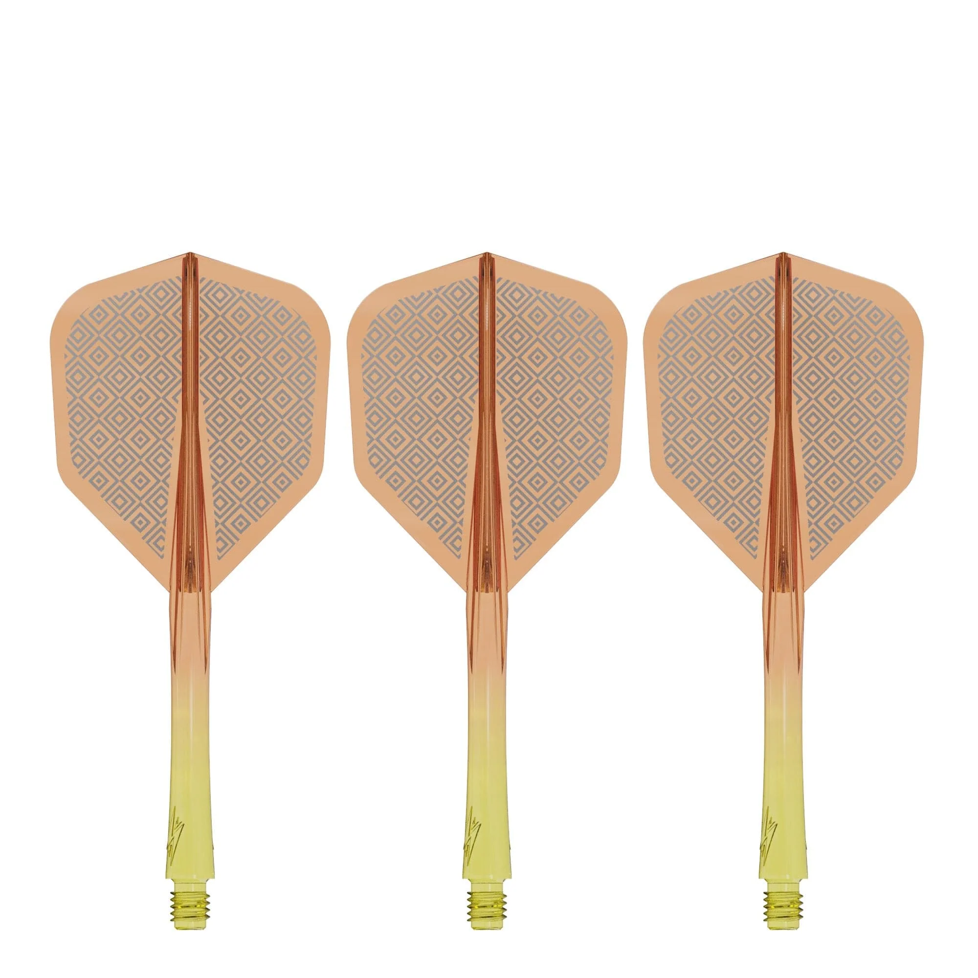 Caliburn SUP Flights - Moulded Shaft and Flight - Standard No6 - Block - Yellow & Orange - Image 4